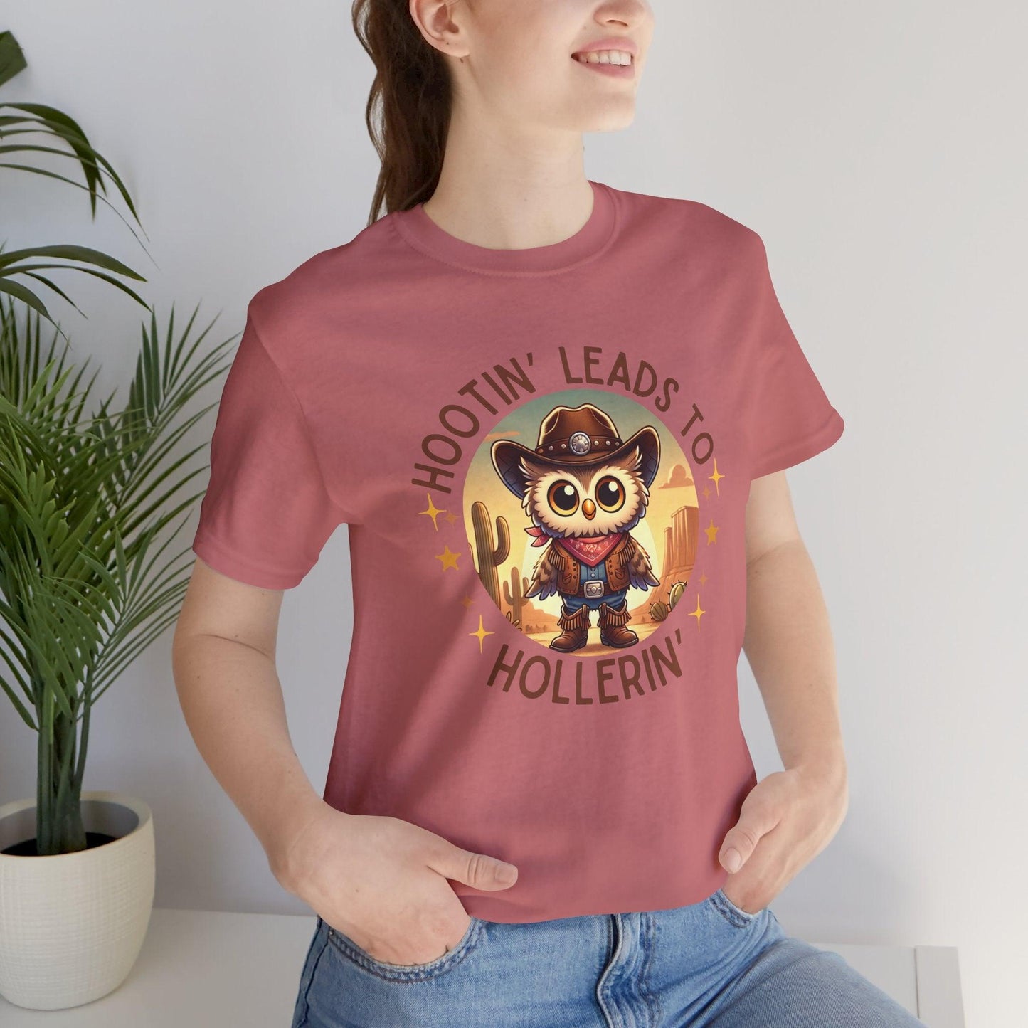 Hootin' Leads to Hollerin' - Unisex Jersey Tee - 🤠 Yeehaw! Embrace Your Inner Cowboy/Cowgirl 🤠 - Whippie's