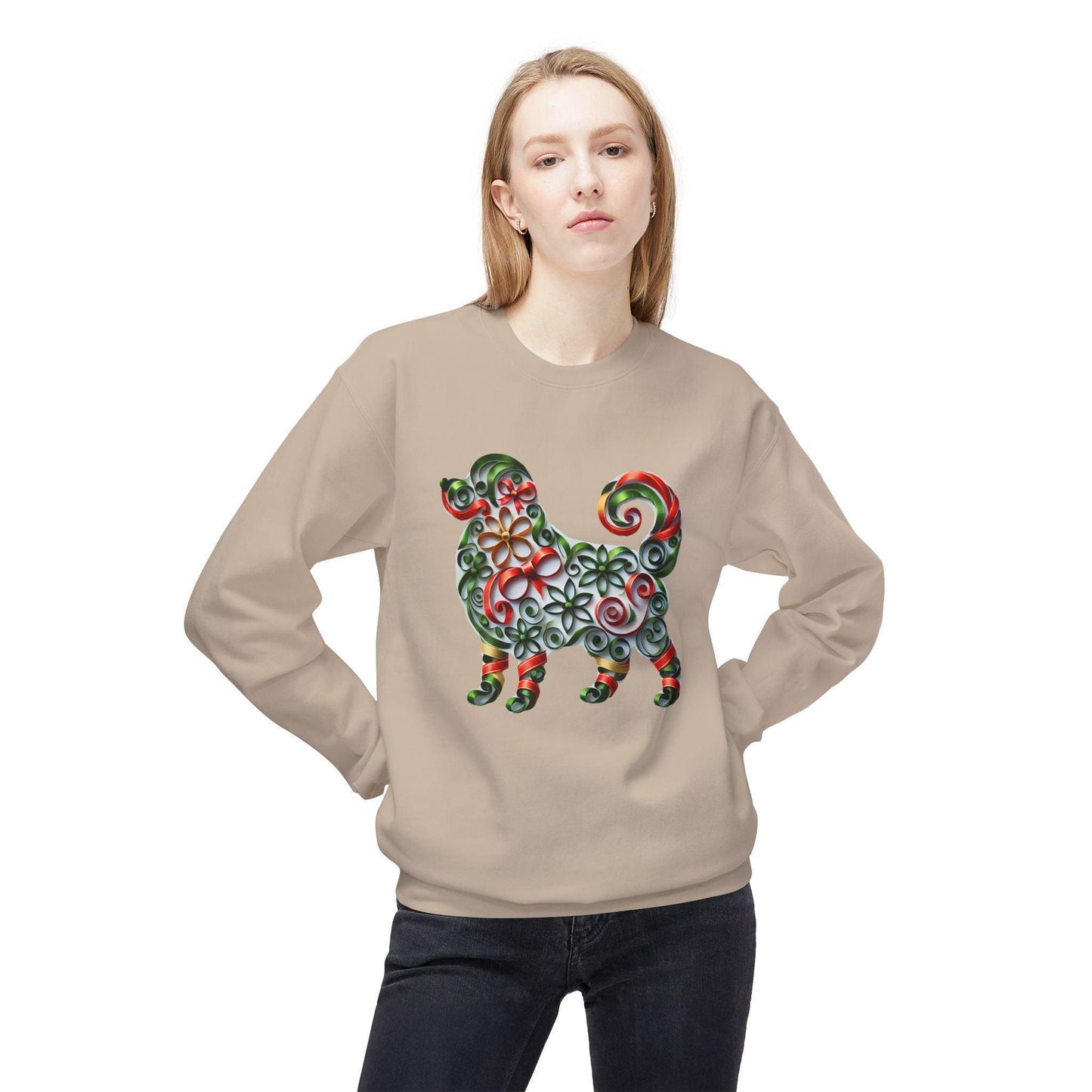 🐶 Merry Woofmas! 🎄 Unisex Fleece Sweatshirt 🎁 - Whippie's