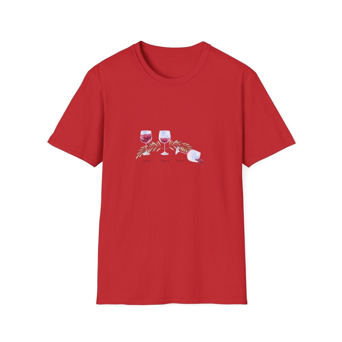 Drink Drank Drunk 🍷🍷🍷 - Holiday Edition - Unisex Softstyle T-shirt - Whippie's
