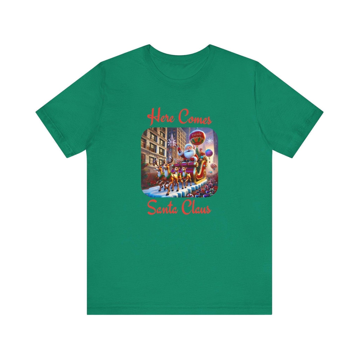 🎅 Here Comes Santa Claus 🎄 Unisex Jersey Tee ✨ - Whippie's