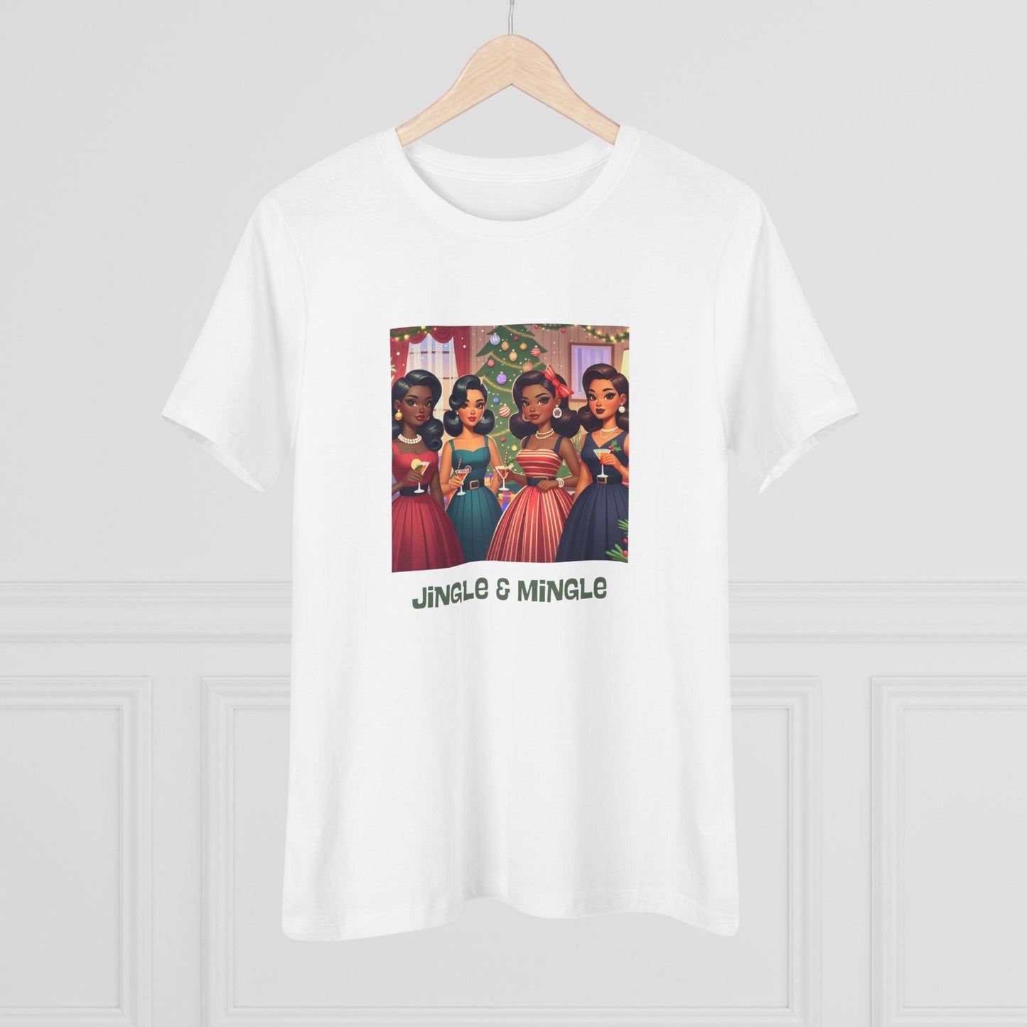 Jingle and Mingle Tee - Holiday Cheer, Please! ๐ฅ๐ Women's Softstyle Tee - Whippie's