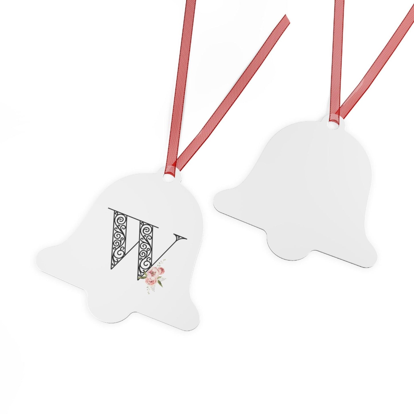 Floral Letters: Letter W - Metal Christmas Ornament - Whippie's