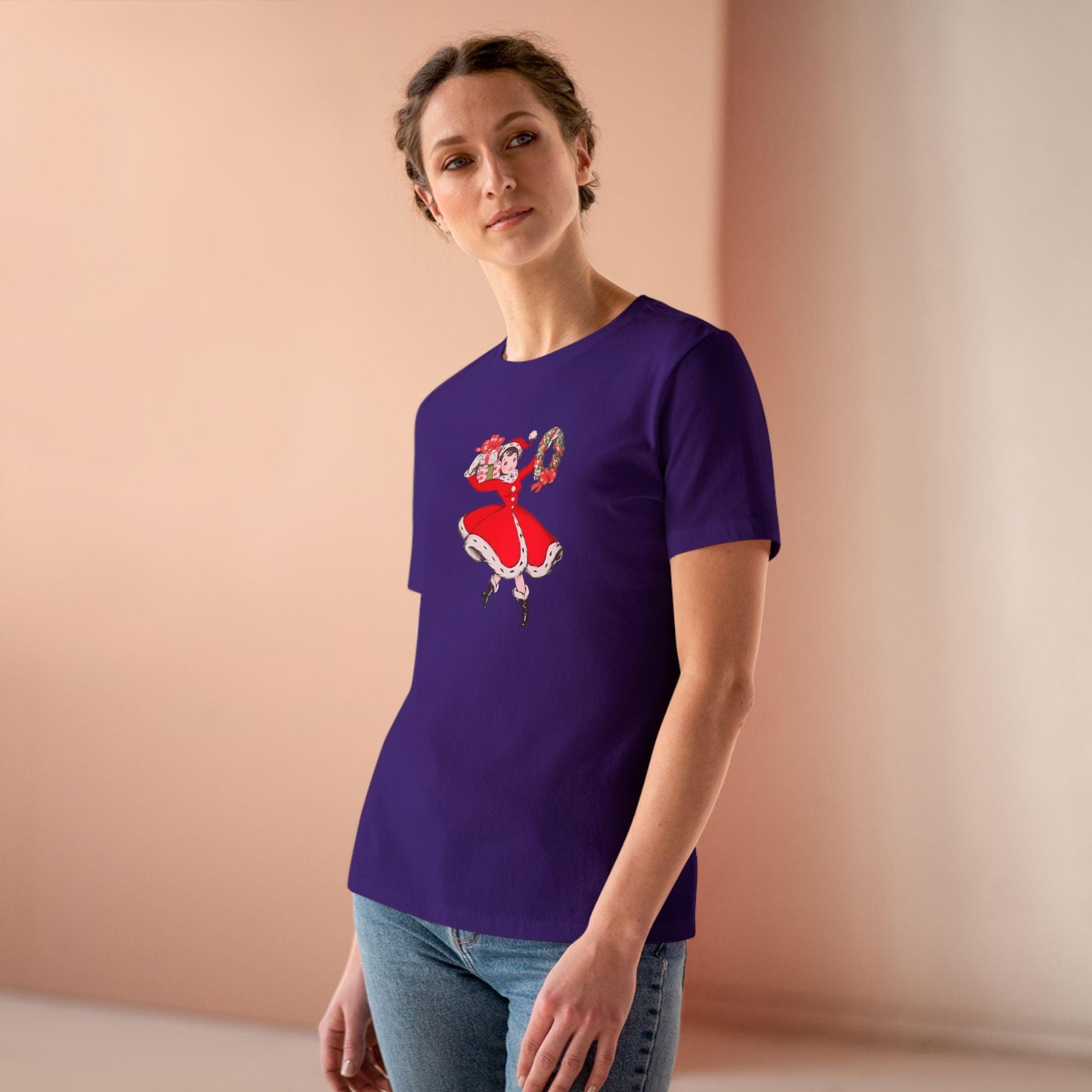 Retro Woman with Wreath - Women's Softstyle Tee - Whippie's