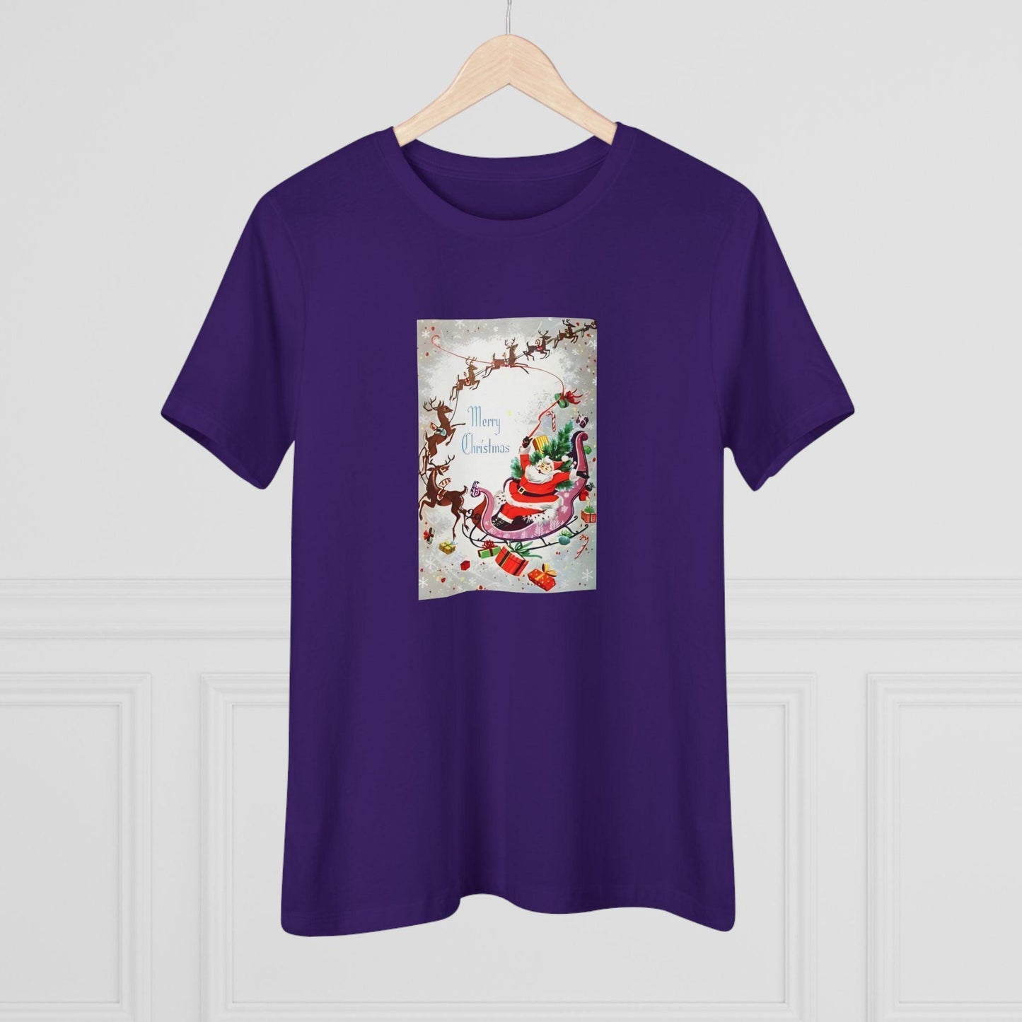 Merry Christmas - Santa and His Sleigh - Women's Tee - Whippie's
