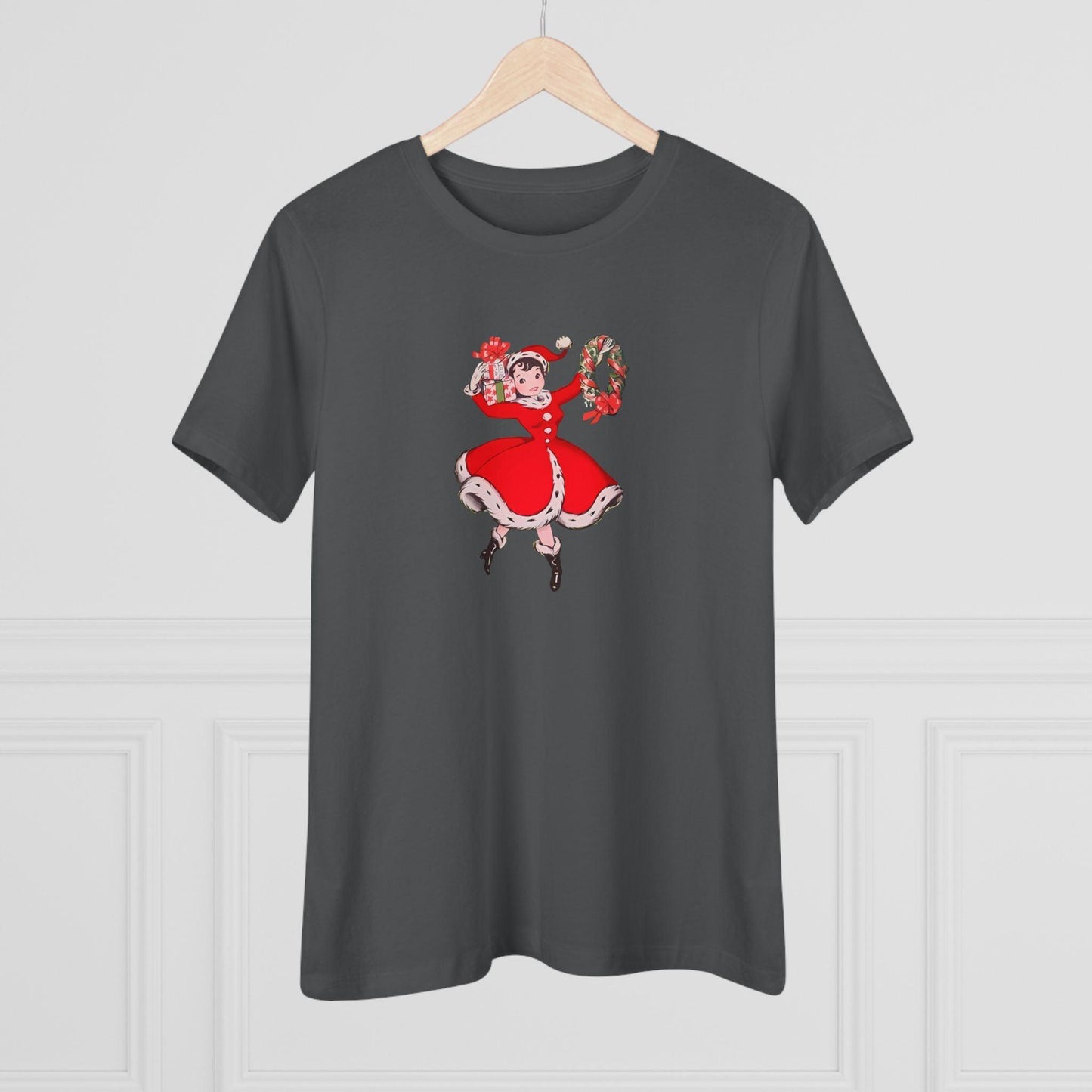 Retro Woman with Wreath - Women's Softstyle Tee - Whippie's