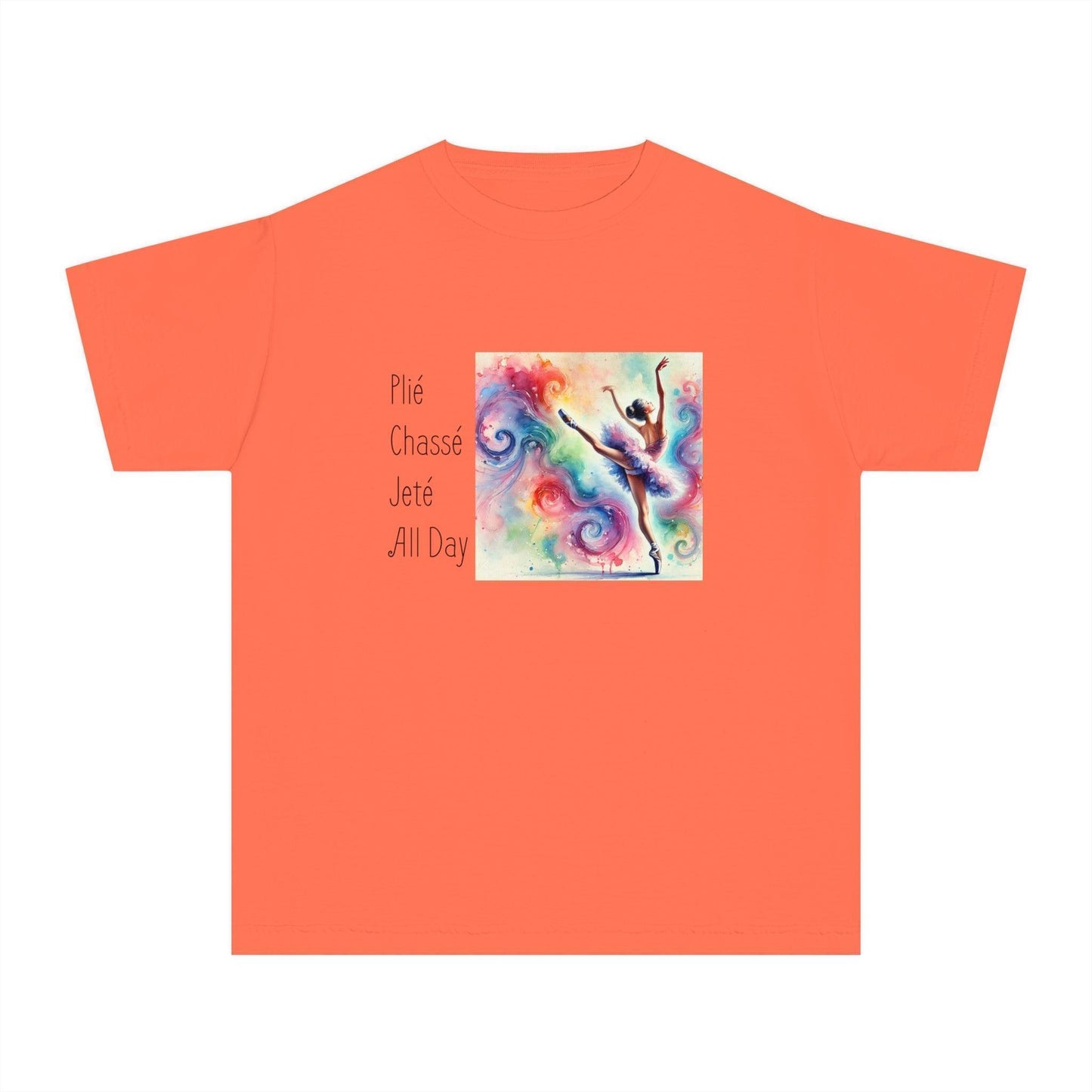 🩰 Plié Chassé Jeté All Day 💃 Youth Midweight Tee ✨ - Whippie's