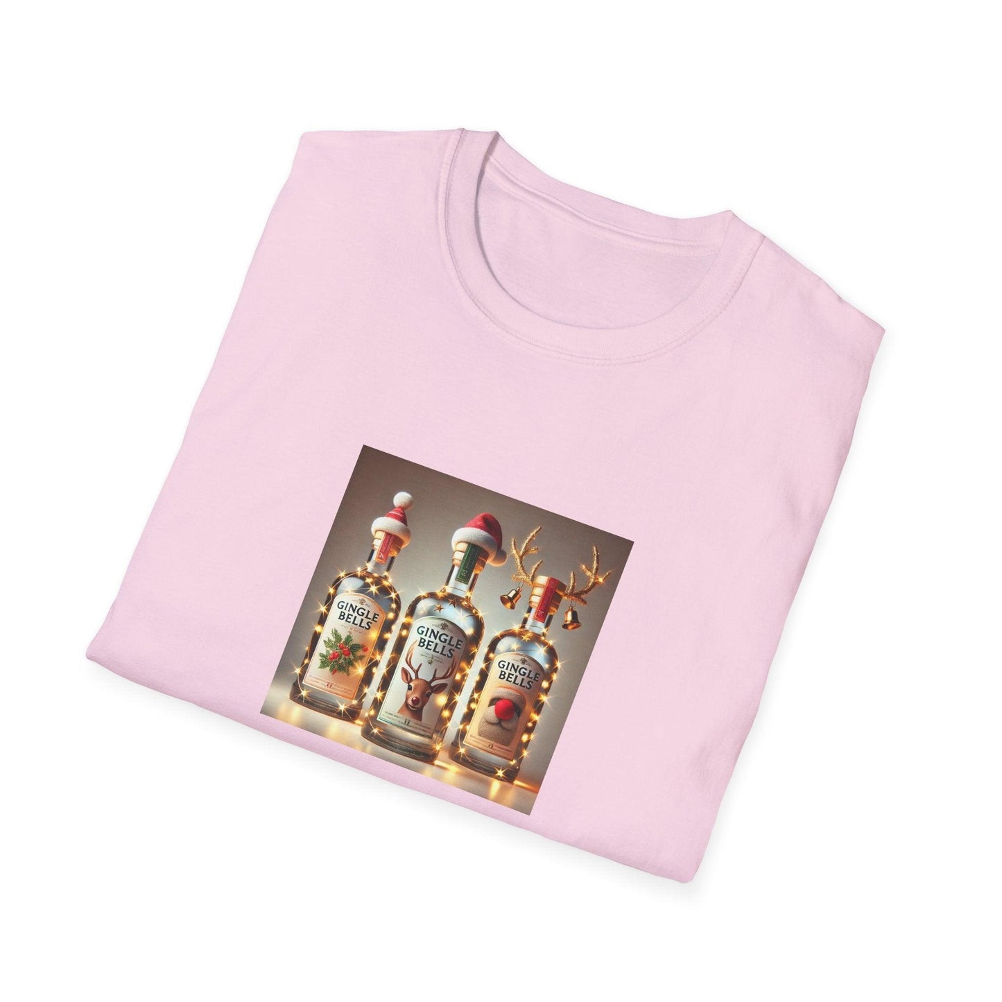 GINgle Bells! 🎄🎅🍸 - Unisex Softstyle T-shirt - Whippie's