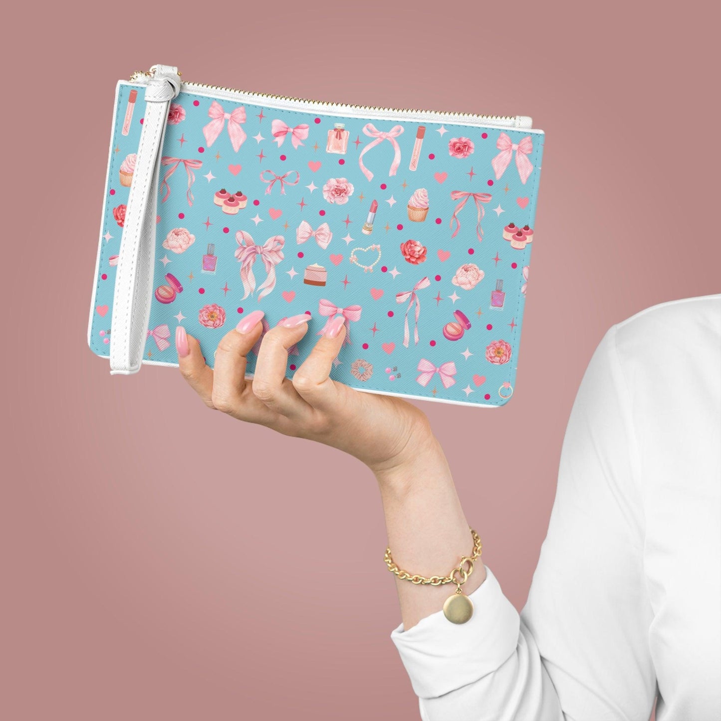 Pretty in Pink Clutch Bag - 🎀 Carry Your Essentials in Style! 🎀 - Whippie's