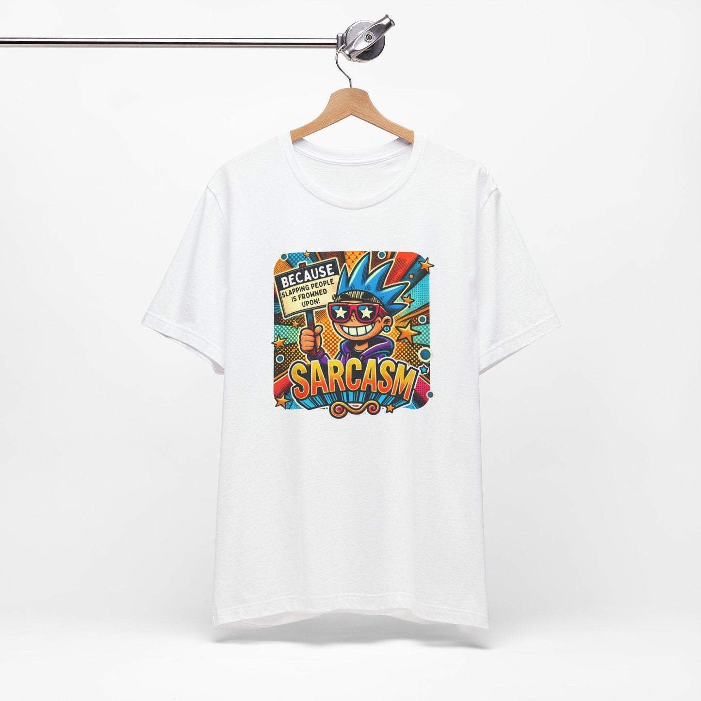 🎭 Sarcasm: It's Better Than Slapping 😉 Unisex Jersey Tee ✨ - Whippie's