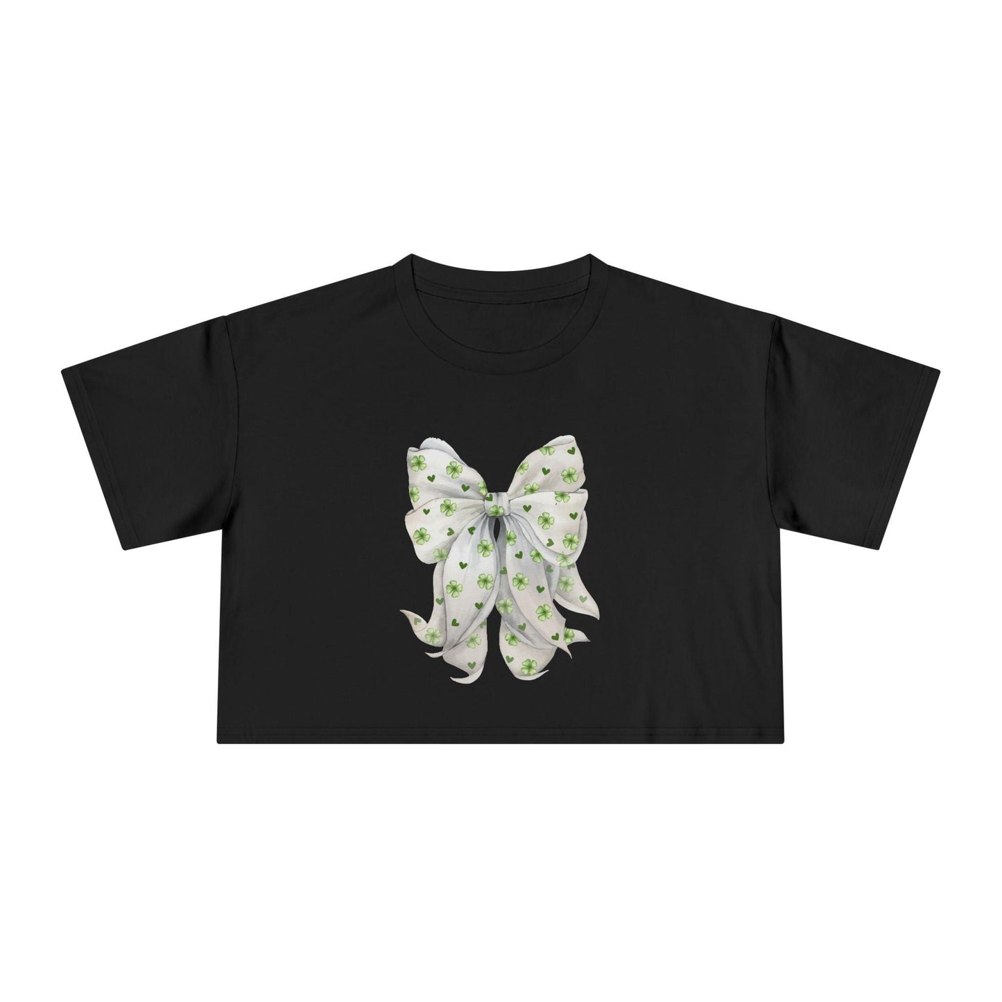 Shamrock Hearts Women's Cropped Tee - Spread the Luck and Love! - Whippie's