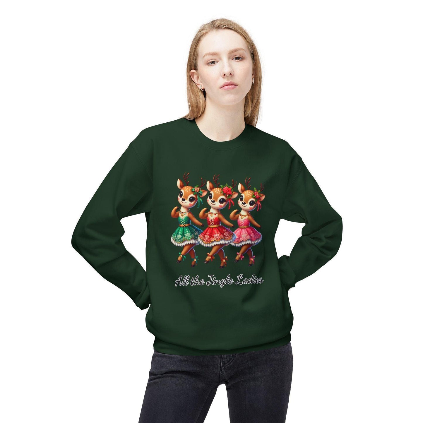 All the Jingle Ladies 🦌 🎅 Unisex Fleece Sweatshirt ✨ - Whippie's