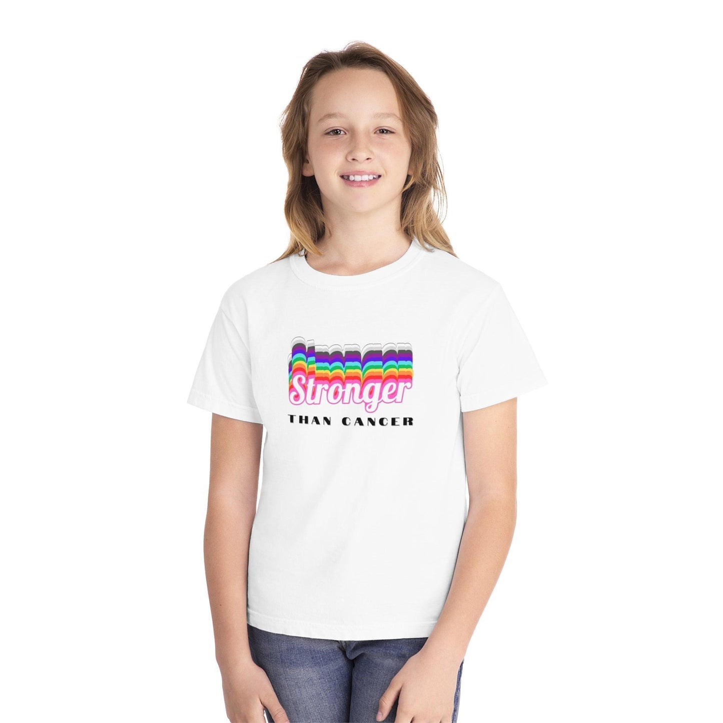 💪 Stronger Than Cancer 🎗️ Youth Midweight Tee ✨ - Whippie's