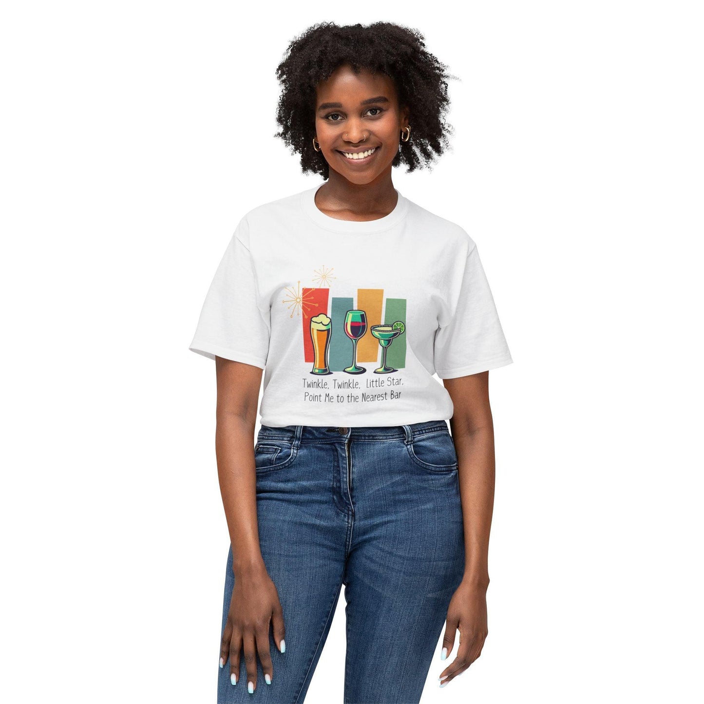 Twinkle, Twinkle, Little Star, Point Me to the Nearest Bar Unisex HD Cotton⢠T-shirt - Whippie's
