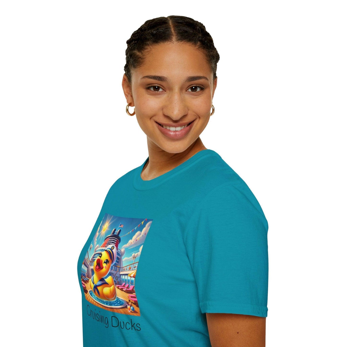 Duck on the Loose! Hilarious Cruise Ship Hide-and-Seek 🛳️ Unisex T-Shirt 🐤 - Whippie's