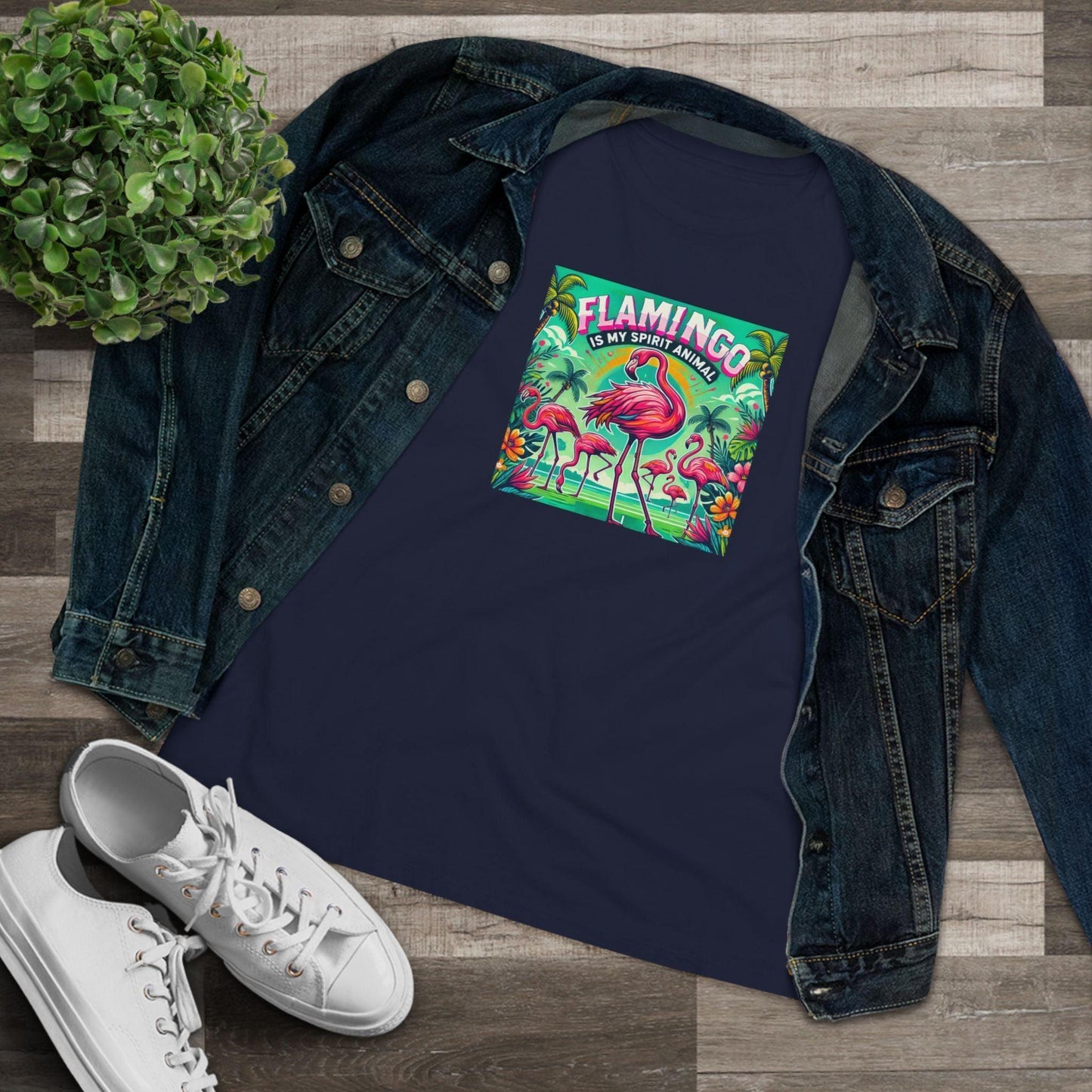 Flamingo is My Spirit Animal - Women's Softstyle Tee - Whippie's