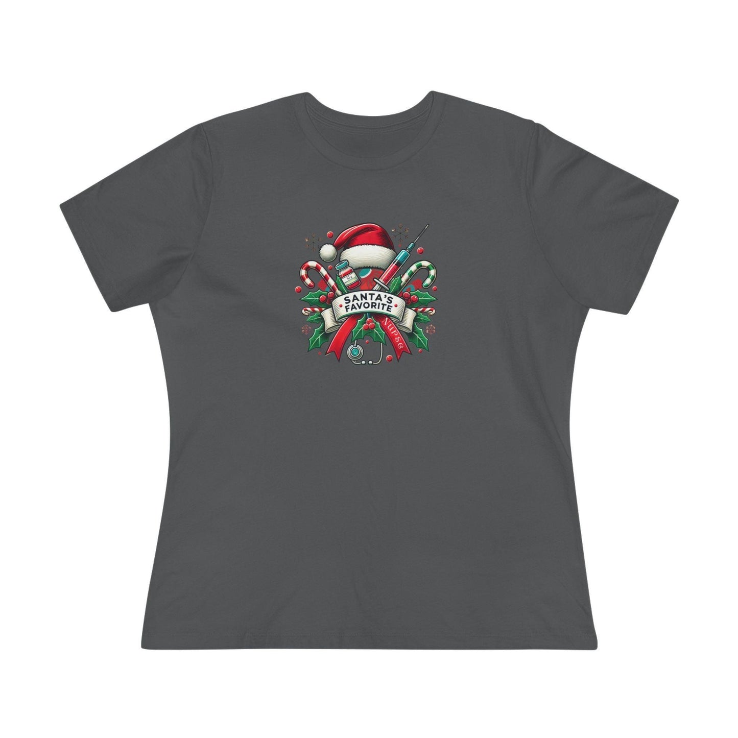 Santa's Favorite School Nurse - Women's Softstyle Tee - Whippie's