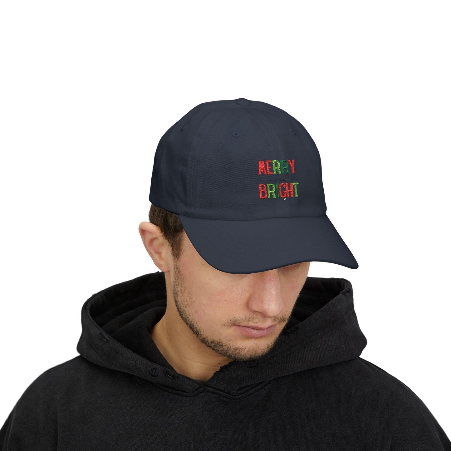 Merry and Bright - Embroidered Baseball Cap 🌈✨ - Whippie's