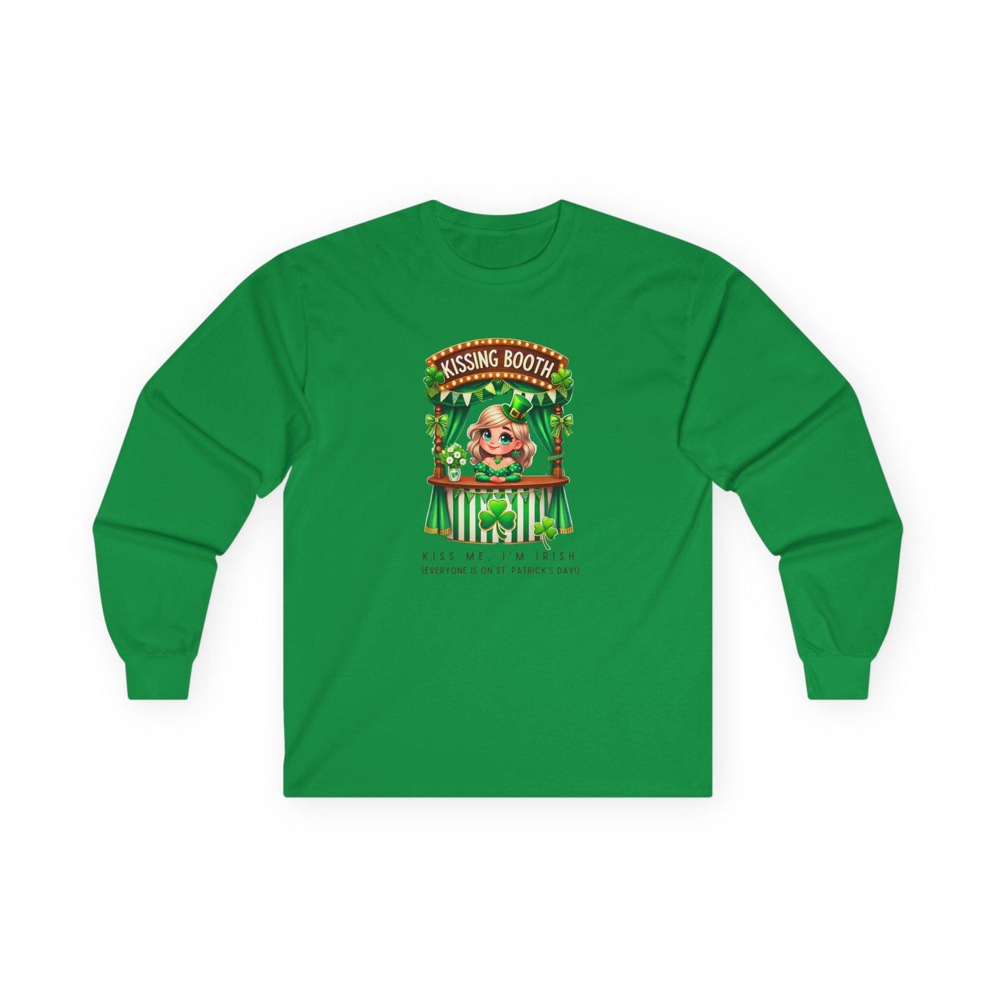 Kiss Me, I'm Irish - Everyone Is on St. Patrick's Day! 💋🍀 Unisex Ultra Cotton Long Sleeve Tee - Whippie's