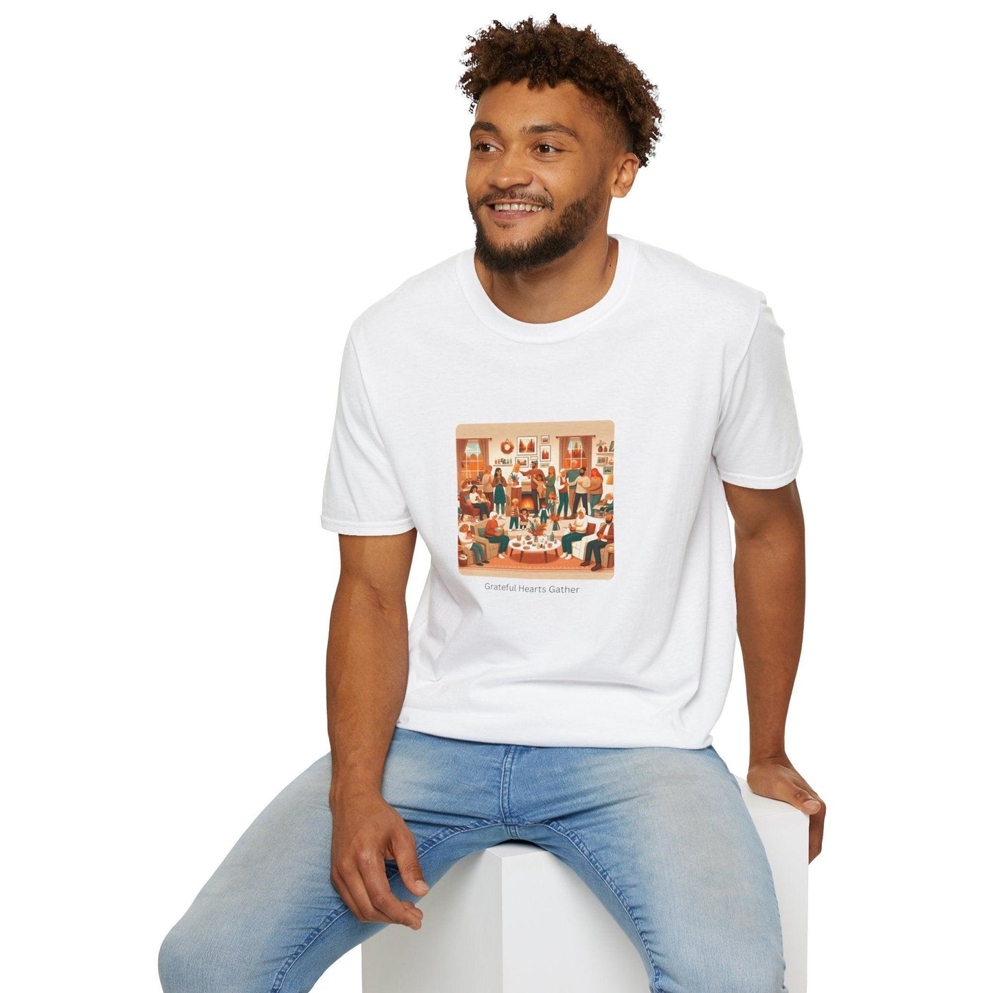 Grateful Hearts Gather - Celebrating Family and Friends ๐งก๐๐ค Unisex T-Shirt - Whippie's