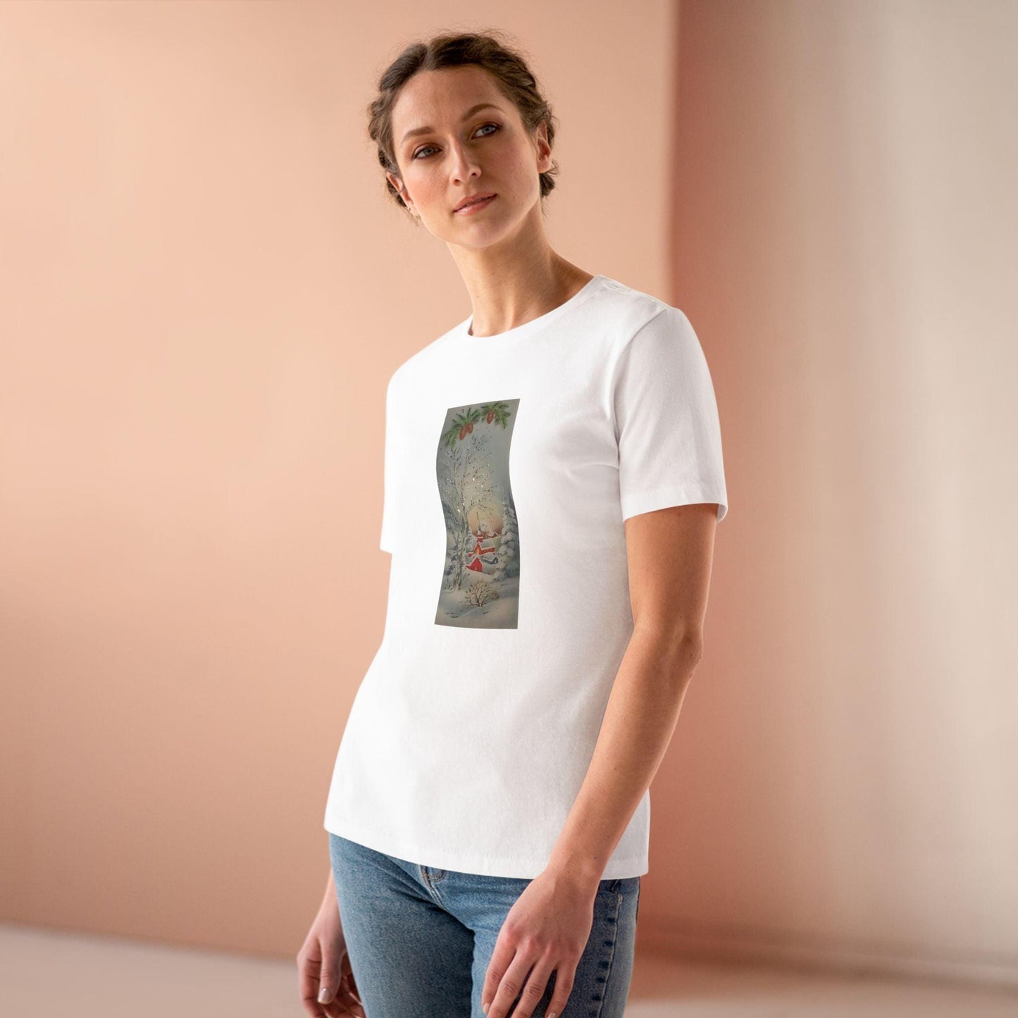 Glittery Winter Village Tee - Sparkle This Season! ✨🎄 Women's Softstyle Tee - Whippie's