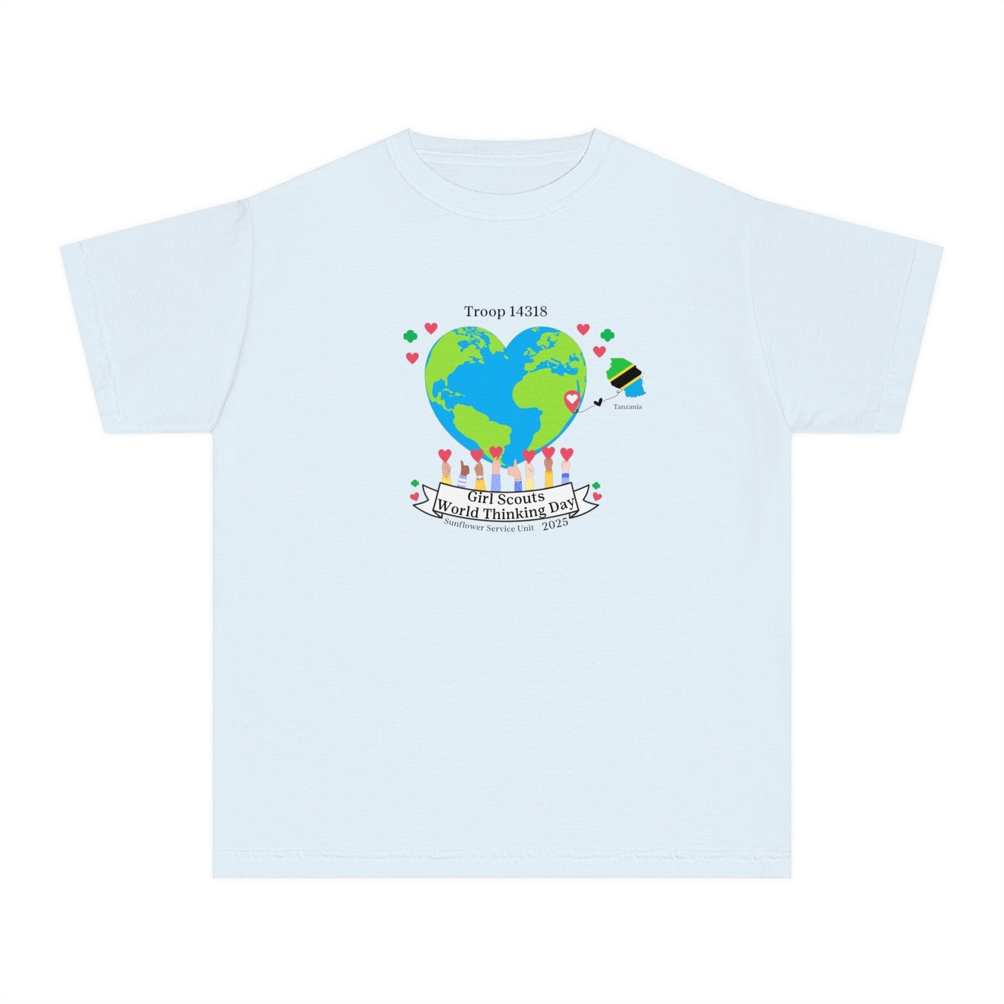 Youth Midweight Tee - Girl Scouts World Thinking Day Shirt - Whippie's