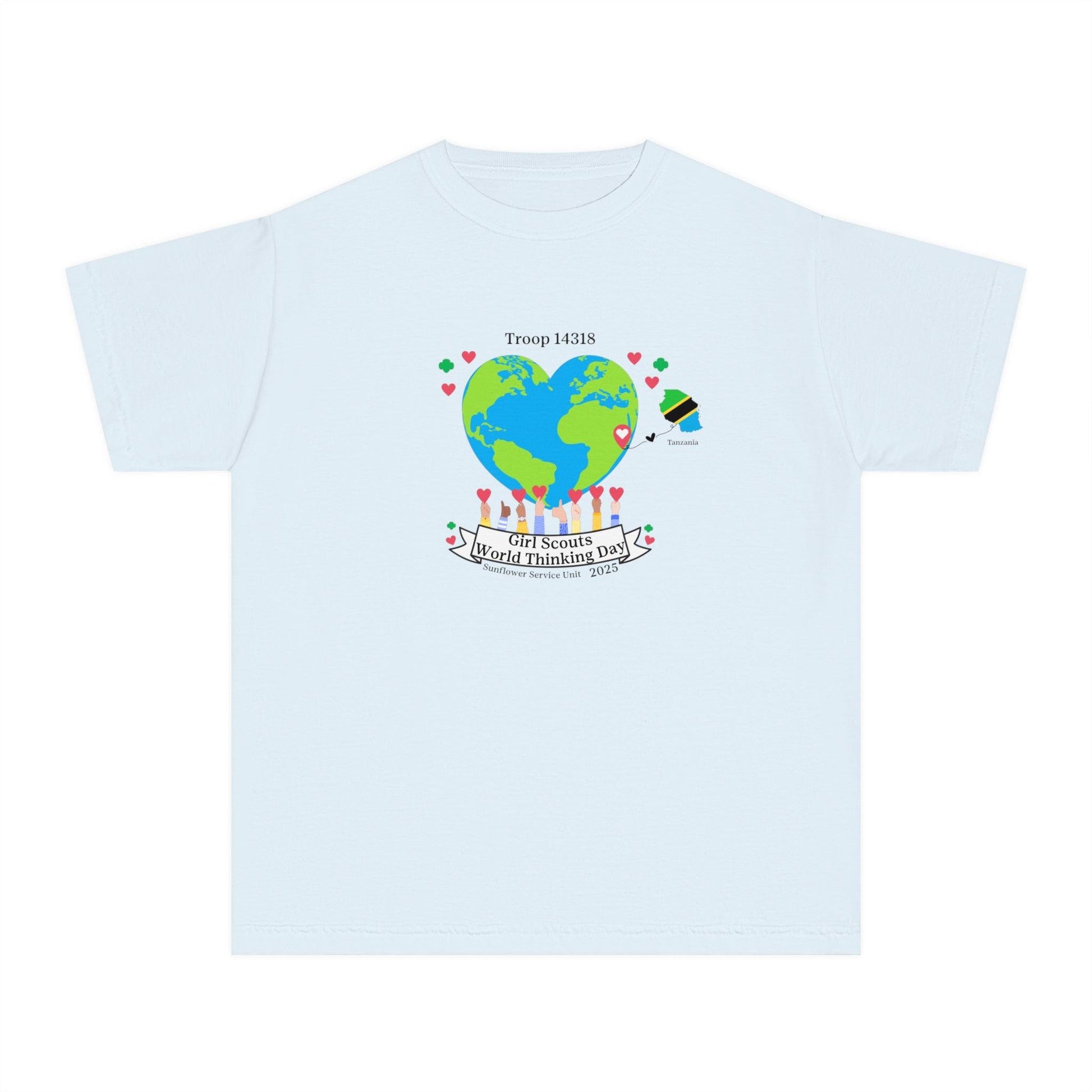 Youth Midweight Tee - Girl Scouts World Thinking Day Shirt - Whippie's