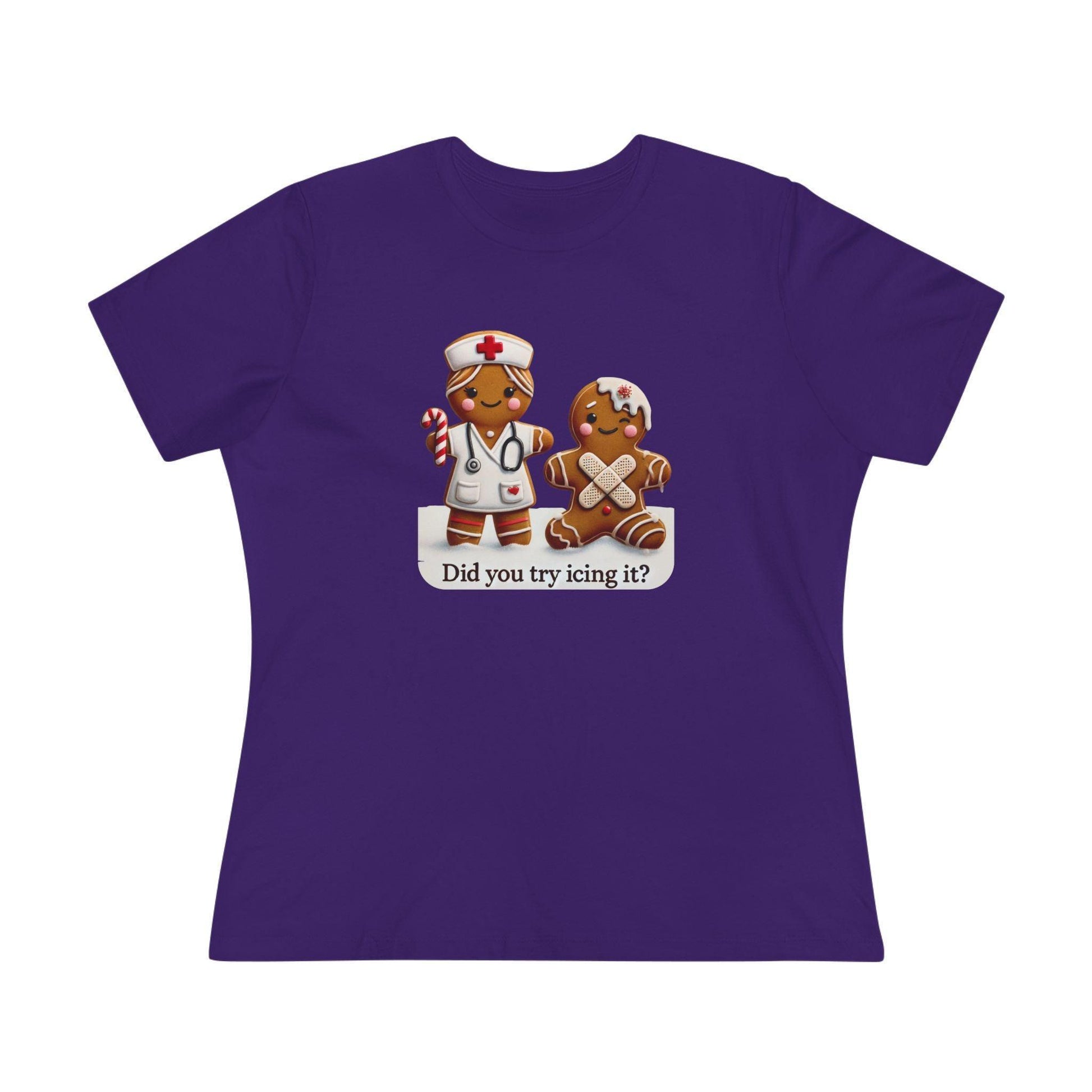 🍪🩹 "Did You Try Icing It?" 👩⚕️🎄 - Women's Softstyle Tee - Whippie's