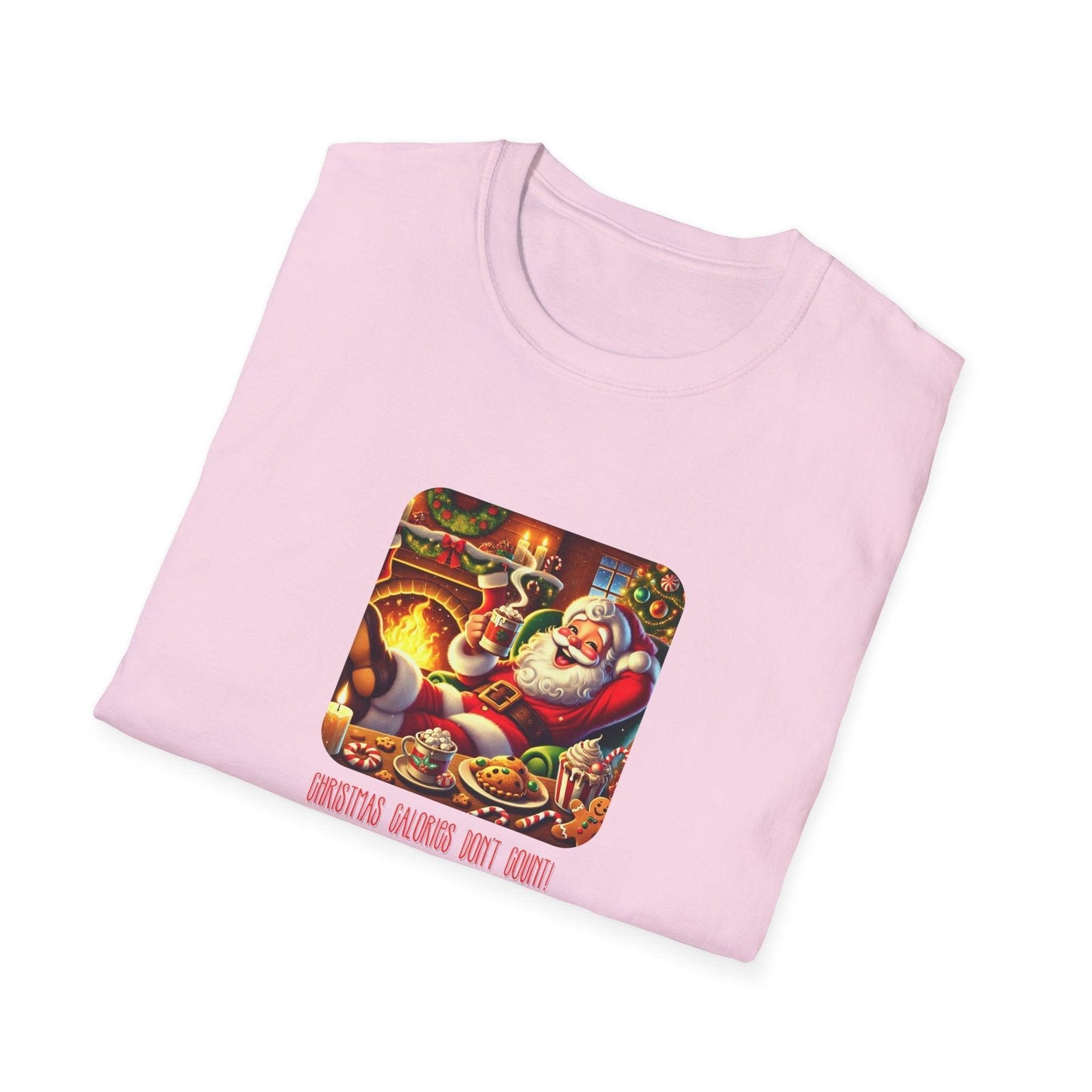Santa: Christmas Calories Don't Count - Unisex Softstyle T-Shirt - Whippie's