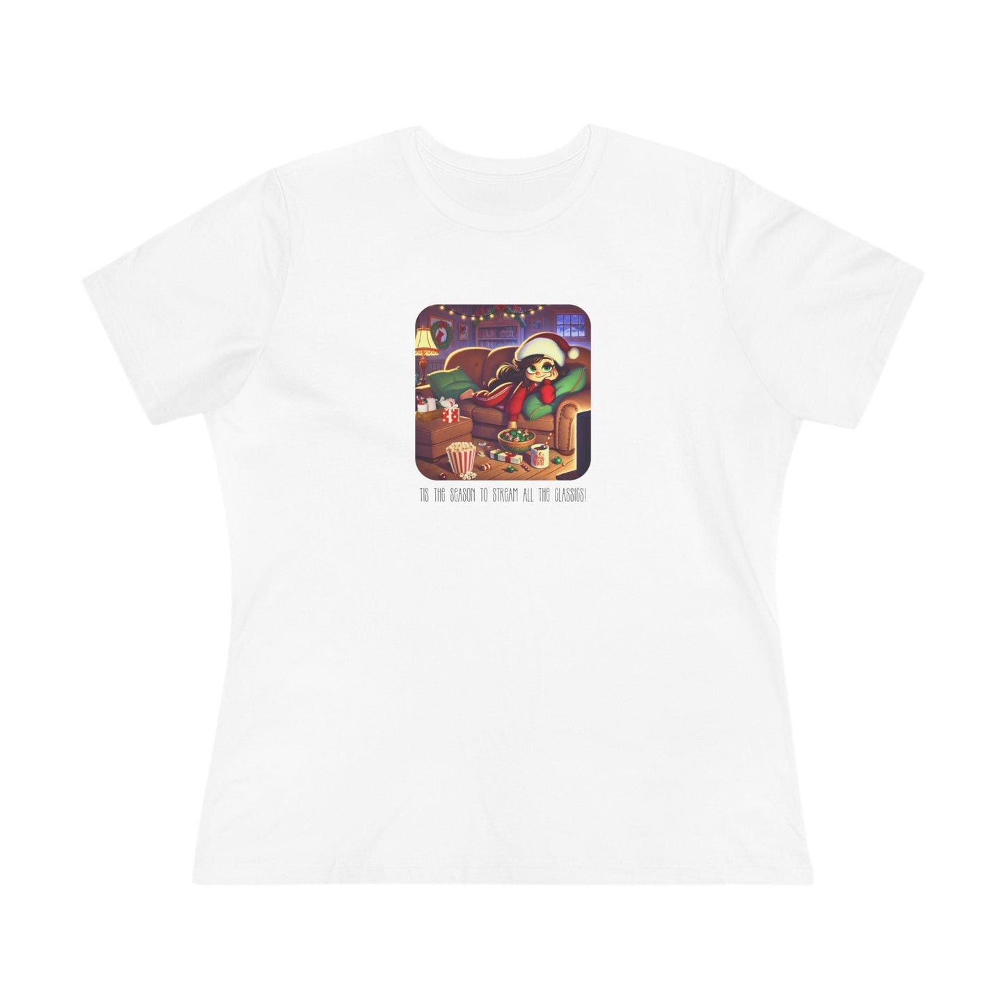 🎅🍿 'Tis the Season to Binge All the Classics! 🎄🎁 - Women's Softstyle Tee - Whippie's