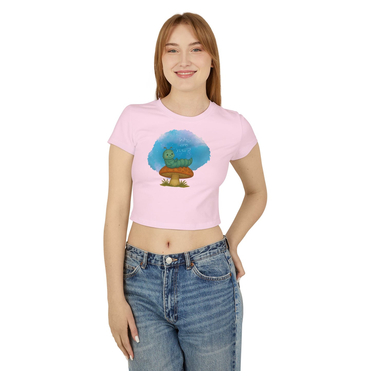 ✨ Who Are You? Cute Sparkly Caterpillar Baby Tee ✨ - Whippie's