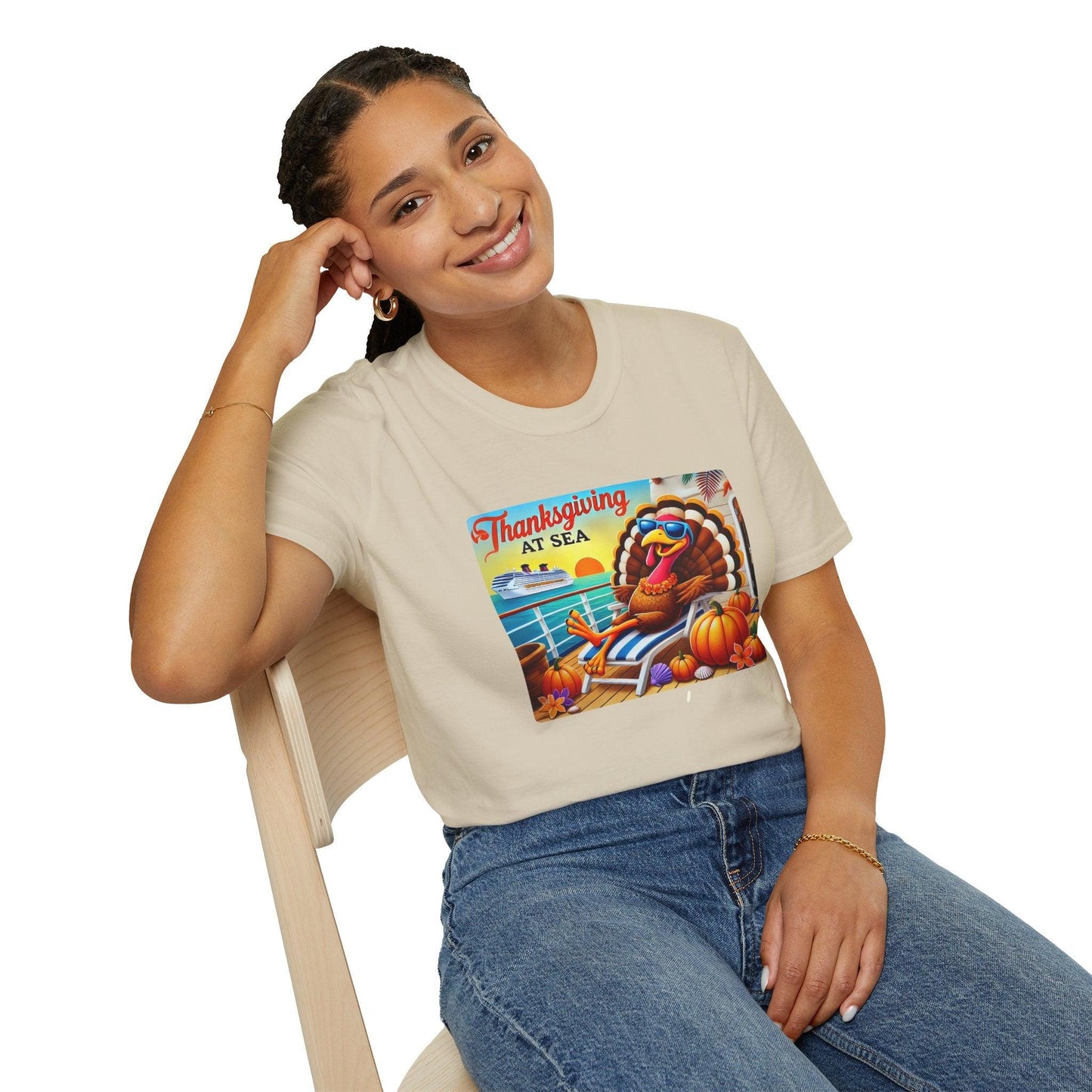 Turkey on Vacation - Gobble 'til You Wobble on the Open Seas! š¦š¢ Unisex T-Shirt š - Whippie's