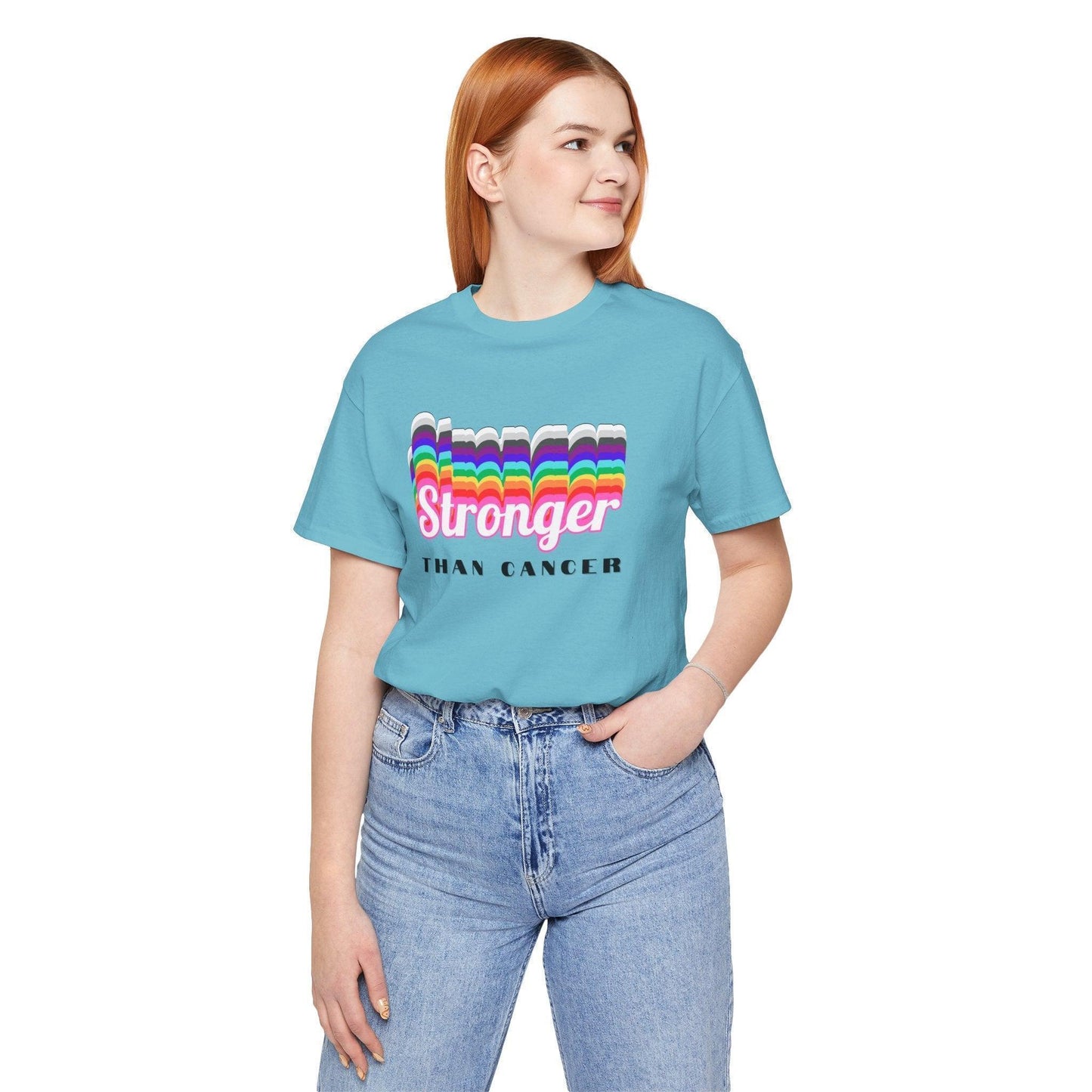 💪 Stronger Than Cancer 🎗️ Unisex Jersey Tee ✨ Show your support, wear your strength. - Whippie's