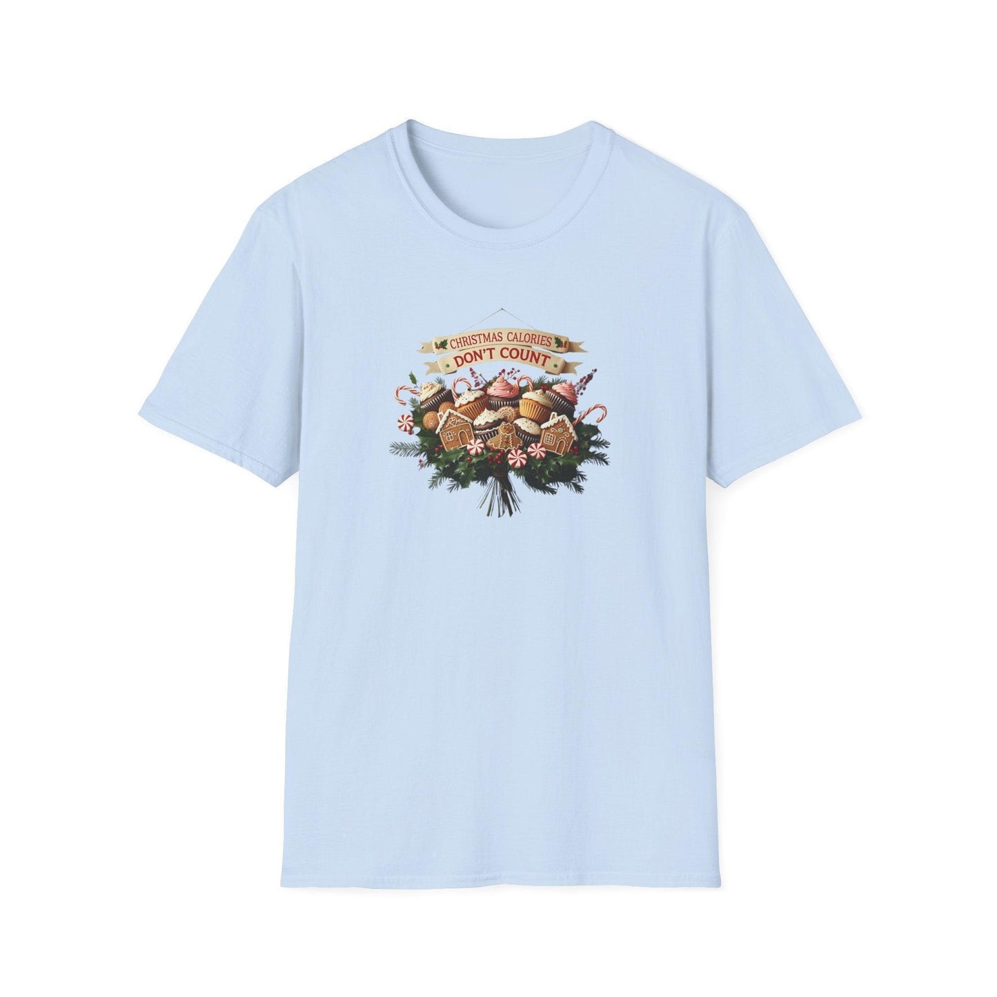 Christmas Calories Don't Count 🎅🎄 - Unisex Softstyle T-Shirt 🍪🎁 - Whippie's