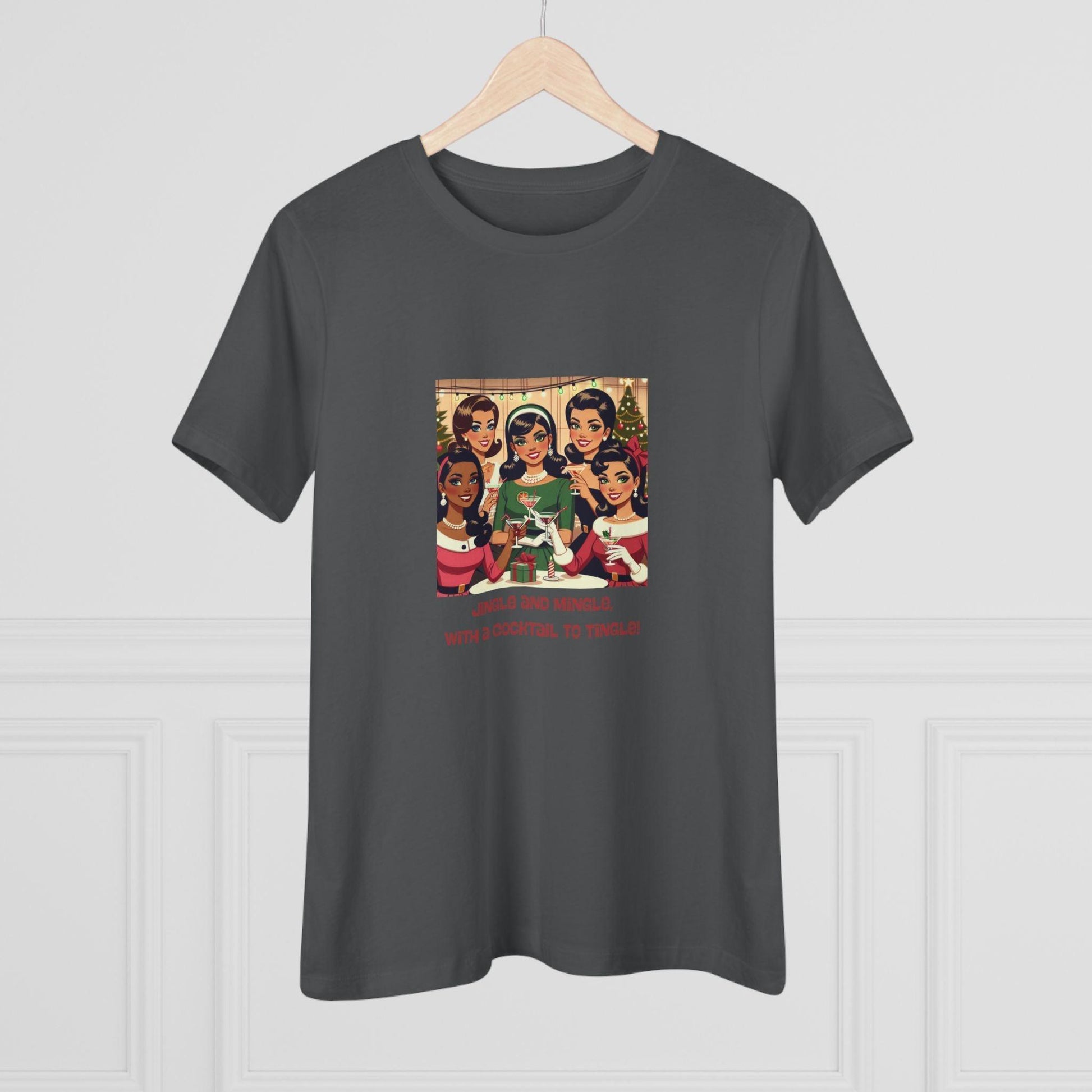 Holiday Friends Sipping Cocktails - Women's Softstyle Tee - Whippie's