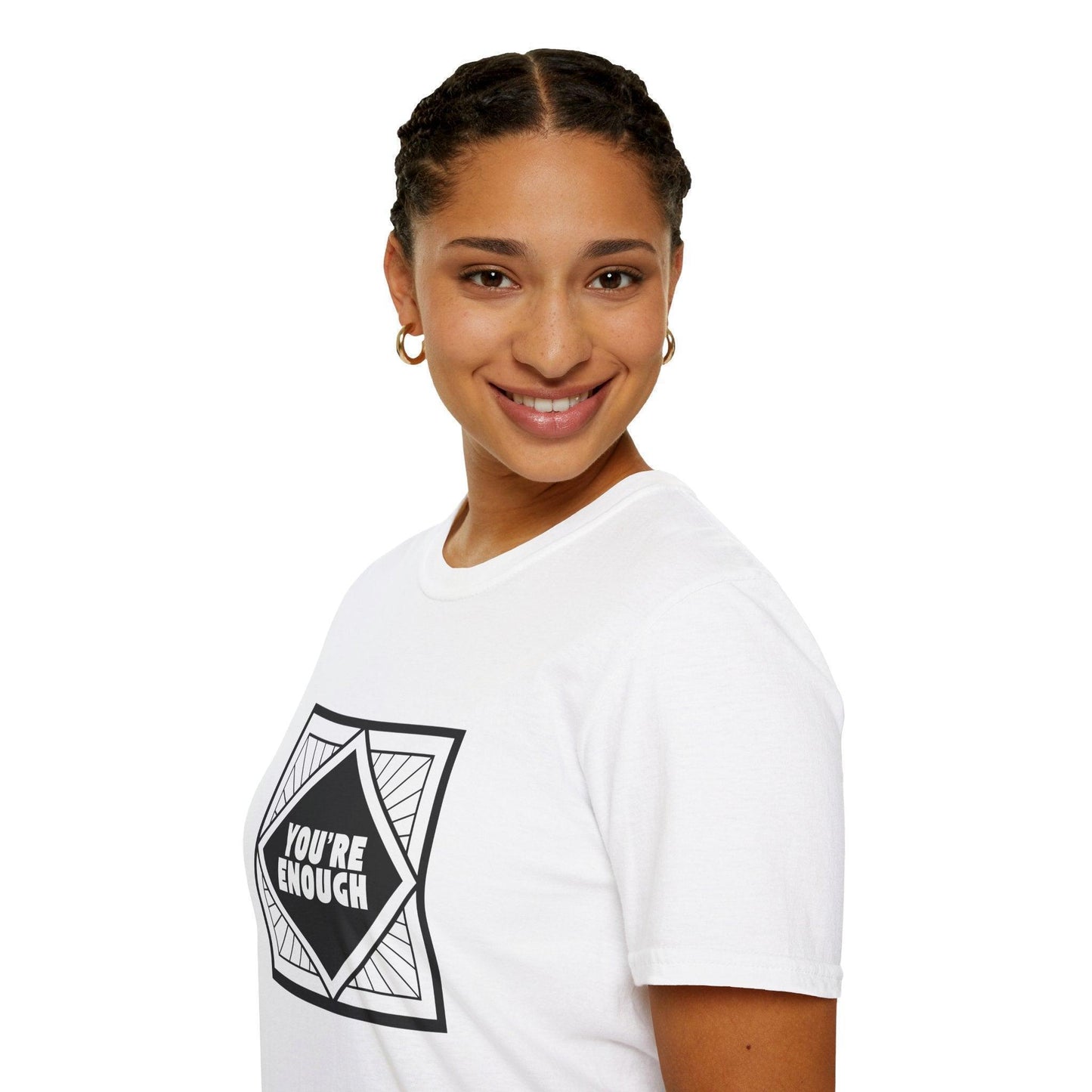 You're Enough - Simple Black Frame - Unisex T-Shirt - Whippie's