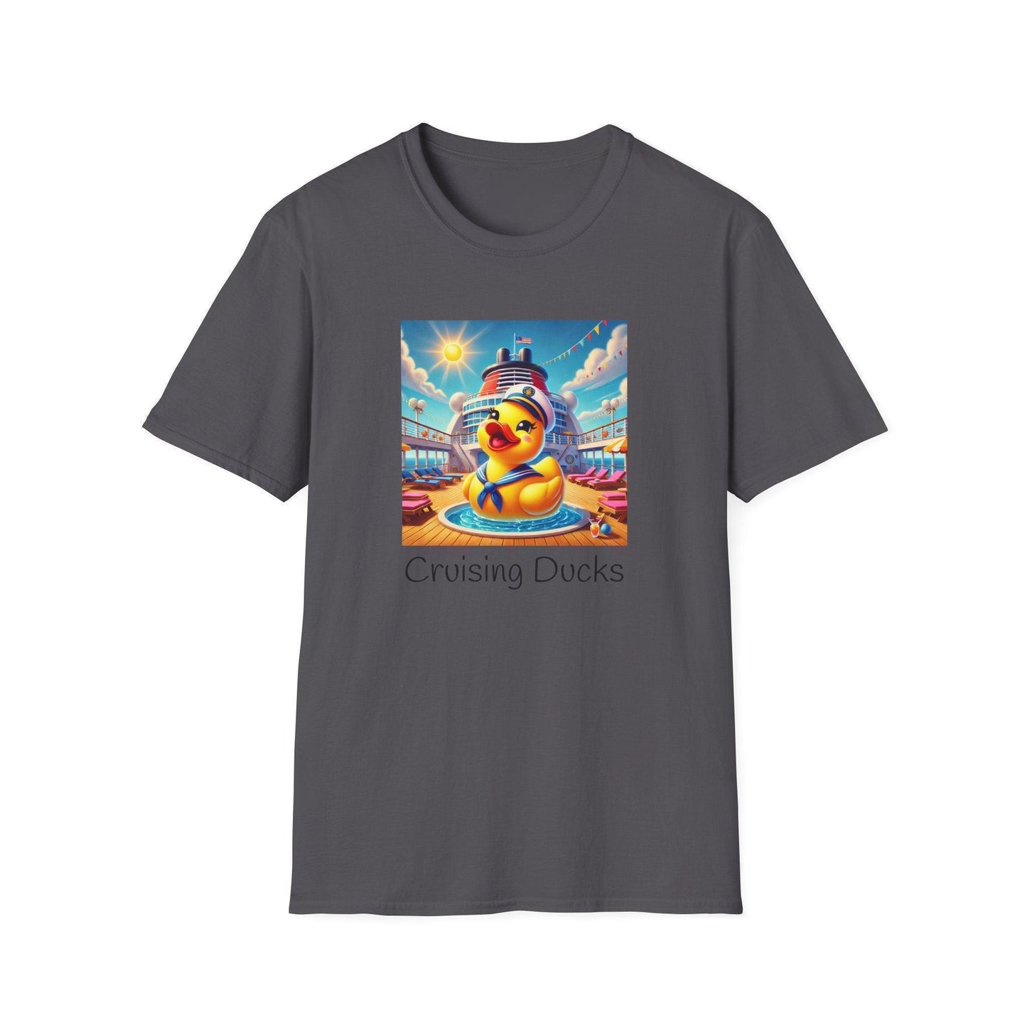 Duck on the Loose! Hilarious Cruise Ship Hide-and-Seek 🛳️ Unisex T-Shirt 🐤 - Whippie's
