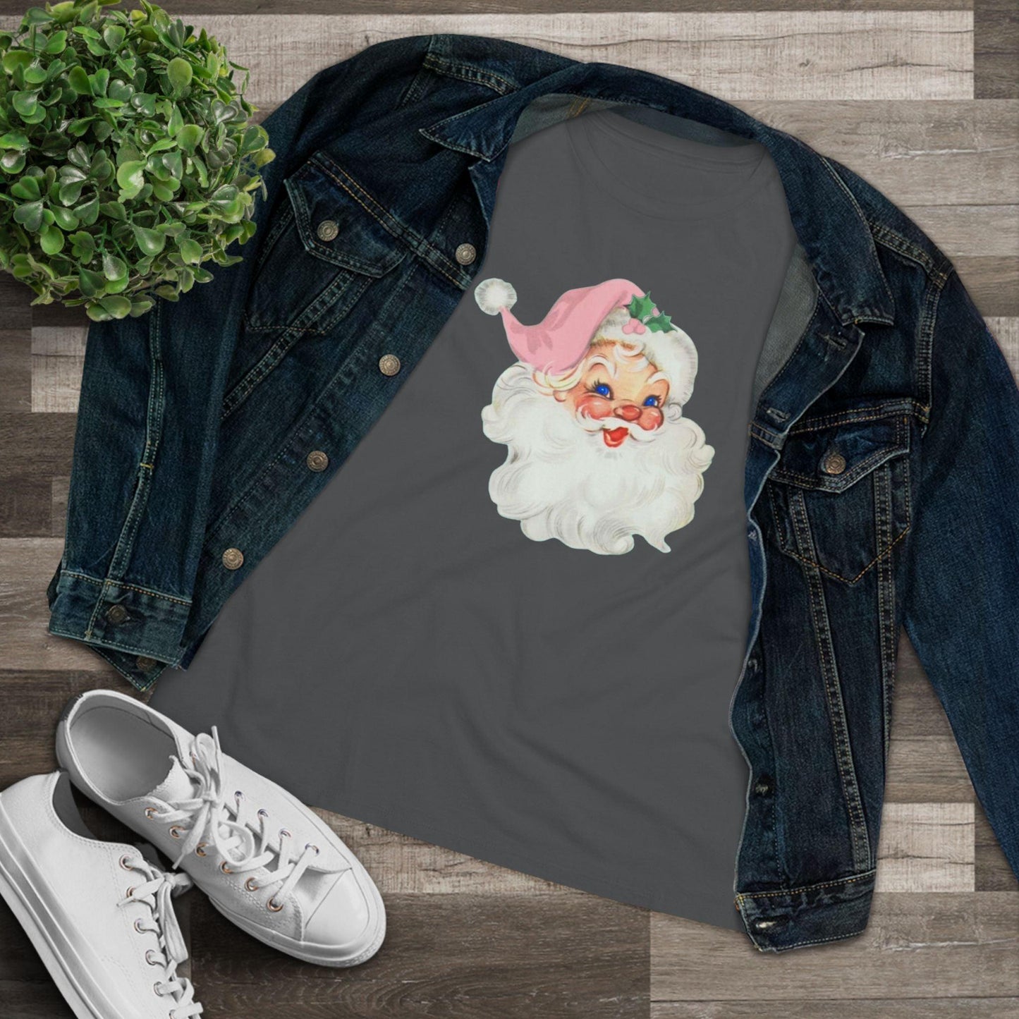 Blue-Eyed Santa Tee - Santa's Got the Blues (and We Love It!) 💙🎅 - Women's Softstyle Tee - Whippie's