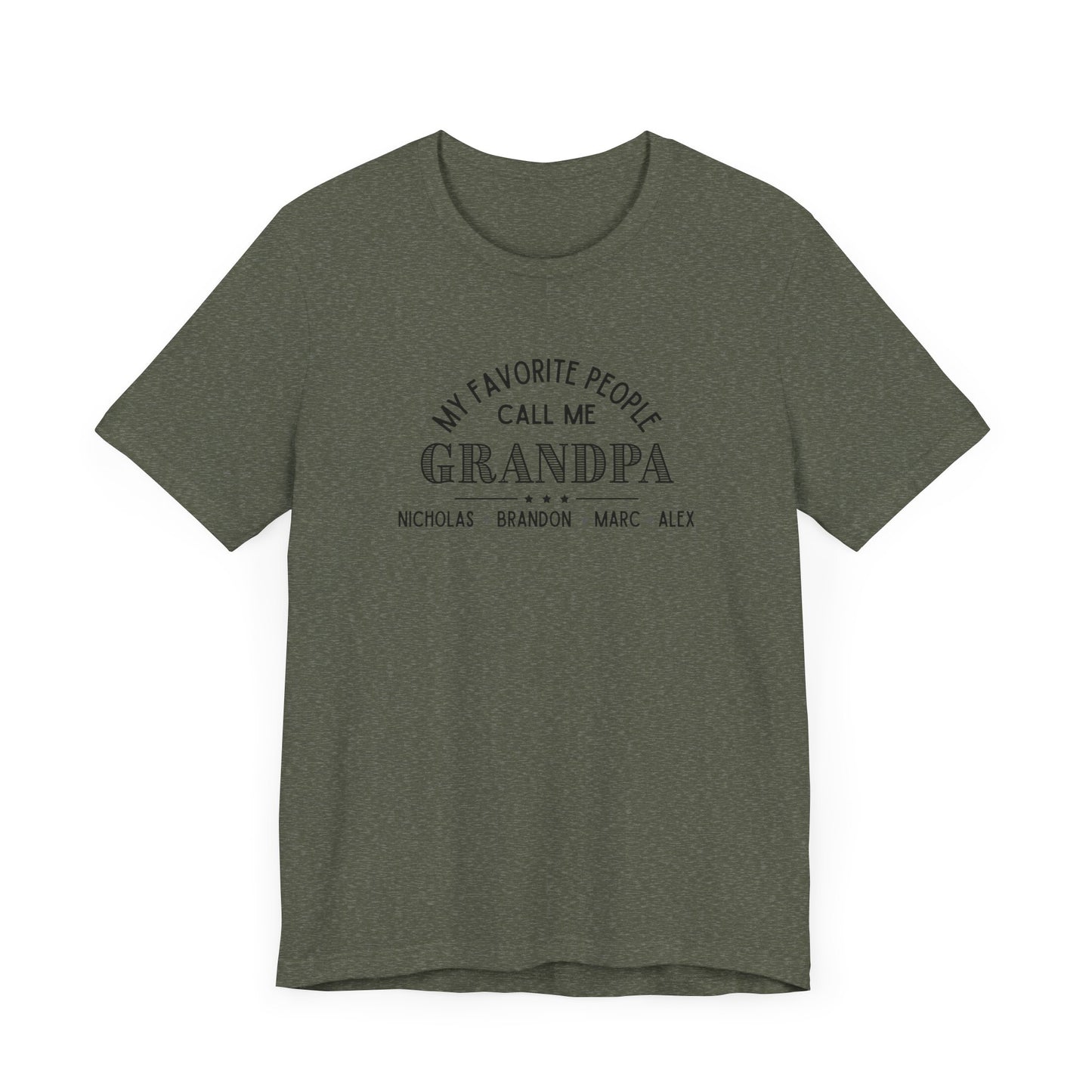 My Favorite People Call Me Grandpa - Personalized Unisex Jersey Tee