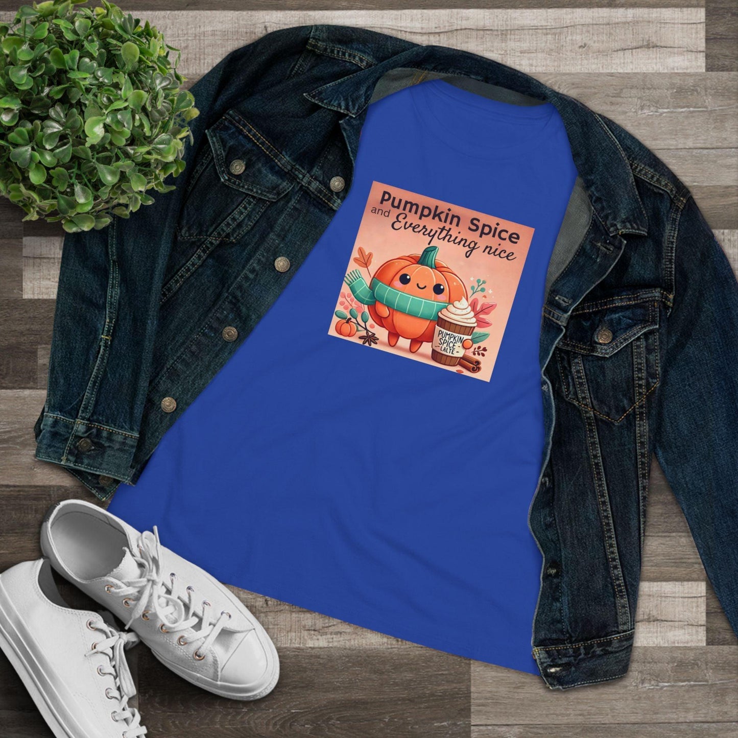 Cute Pumpkin: Pumpkin Spice and Everything Nice - Women's Softstyle Tee - Whippie's