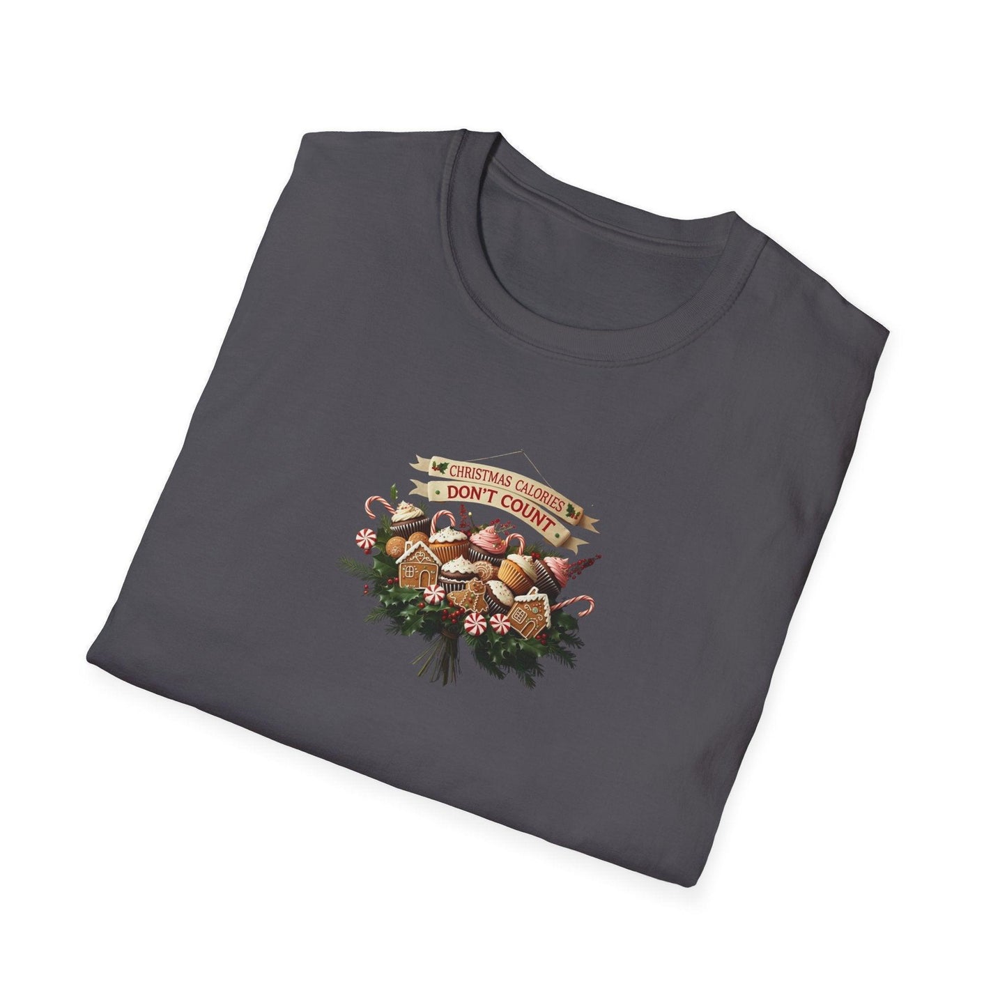 Christmas Calories Don't Count 🎅🎄 - Unisex Softstyle T-Shirt 🍪🎁 - Whippie's