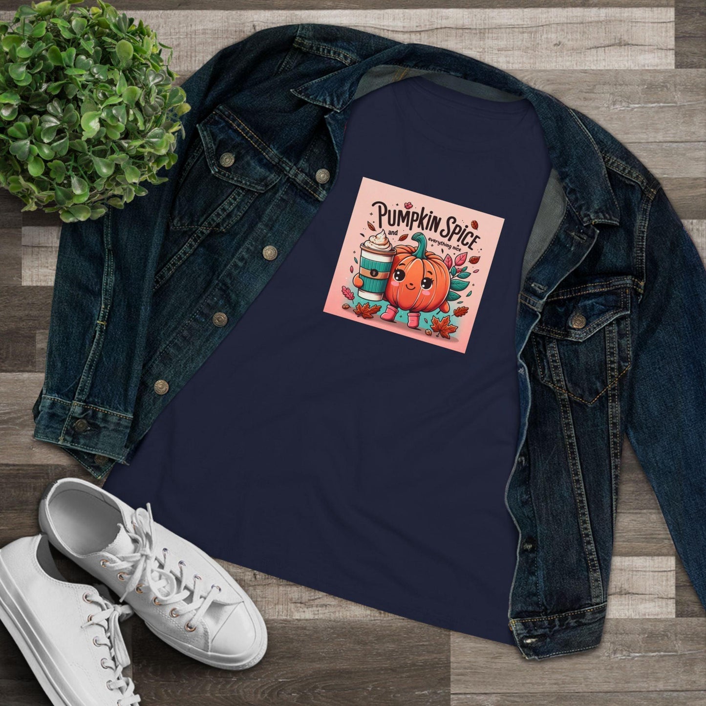 Cute Pumpkin: Pumpkin Spice and Everything Nice - Women's Softstyle Tee - Whippie's