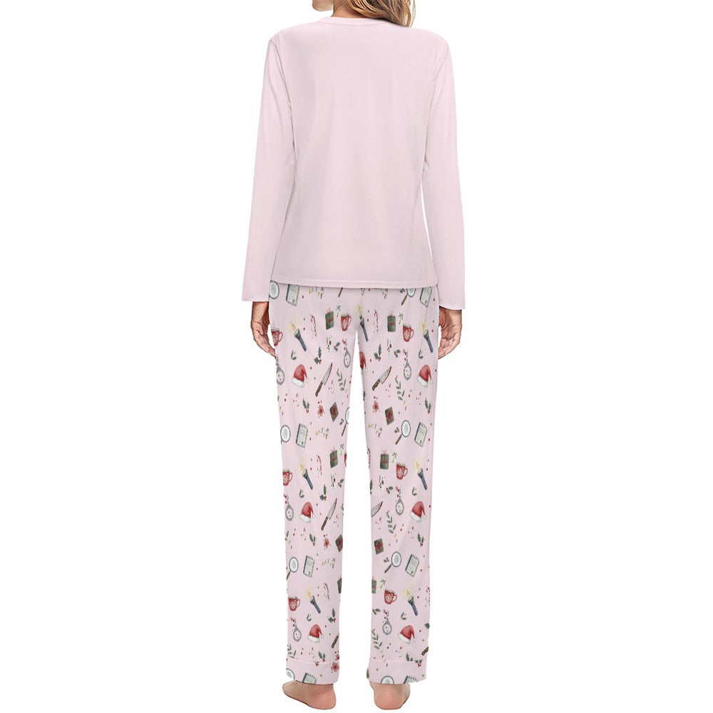 "Slaying or Sleighing" True Crime Christmas Pajamas Set