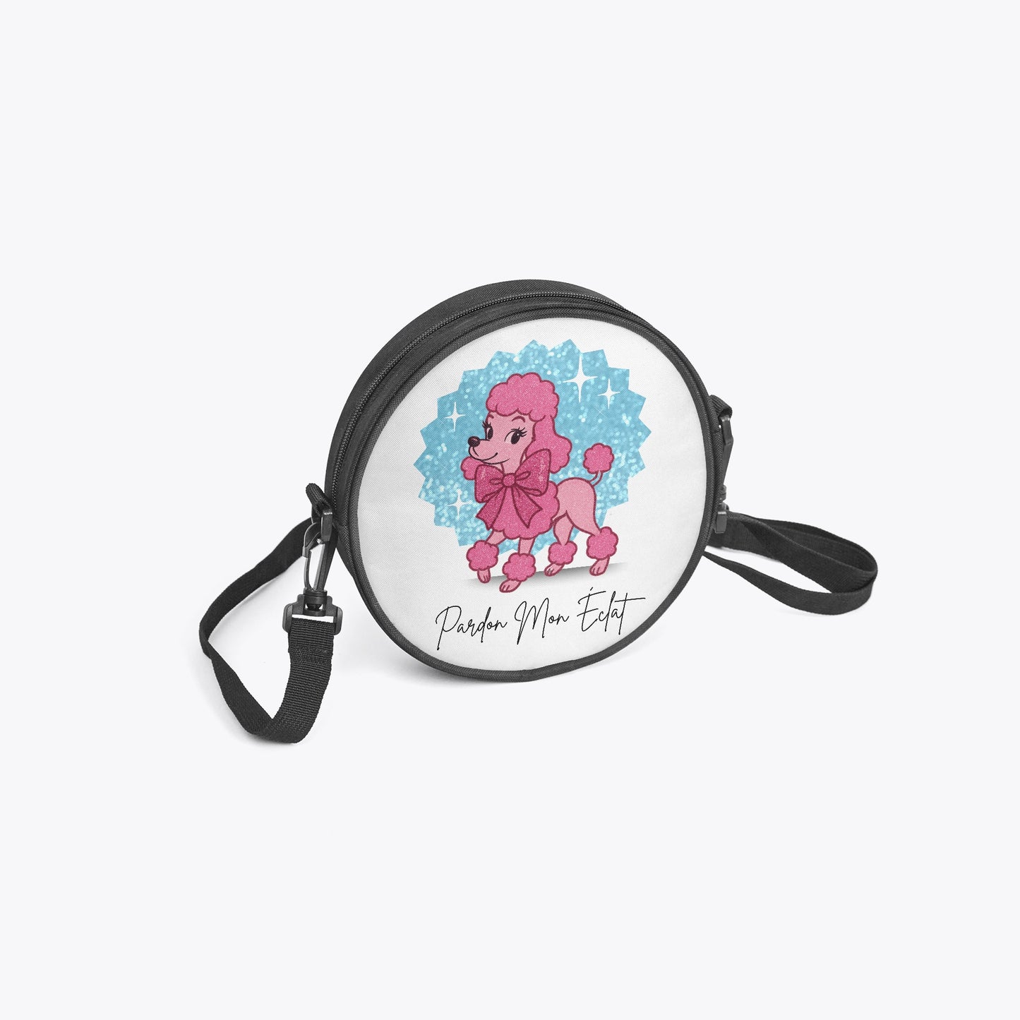 527. Pardon Mon Éclat (Excuse My Sparkle) Poddle Round Satchel Bag - Whippie's