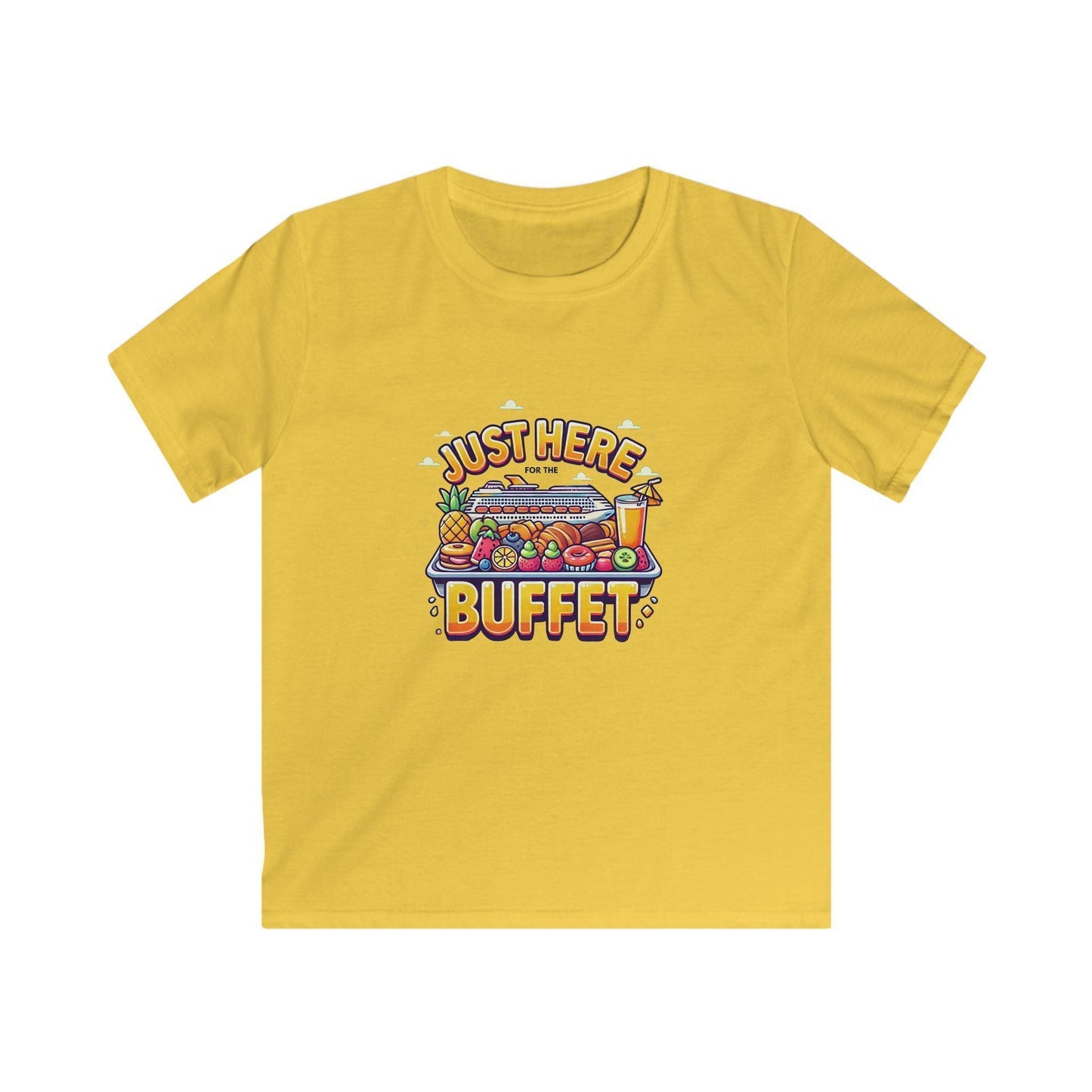 Just Here for the Buffet" Kids' Tee! 🛳️🍽️ (Yummy! 😋) - Whippie's
