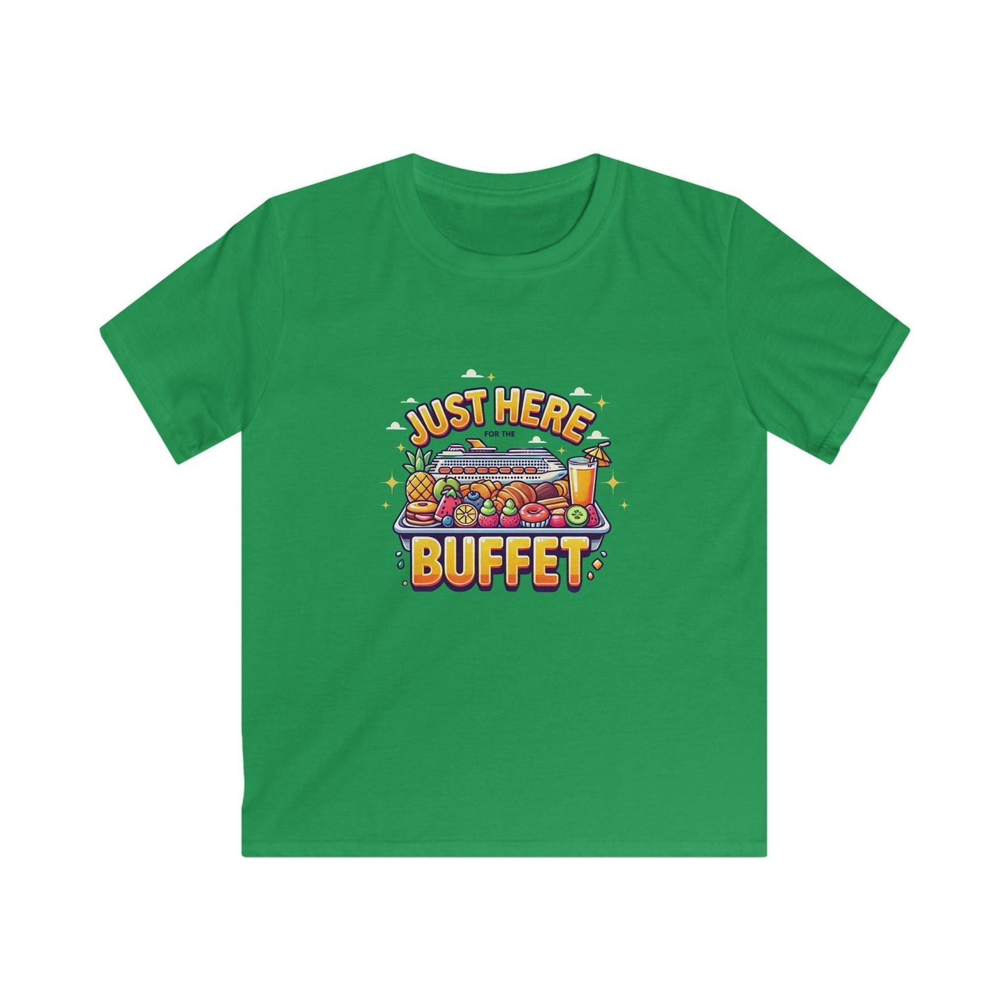 Just Here for the Buffet" Kids' Tee! 🛳️🍽️ (Yummy! 😋) - Whippie's