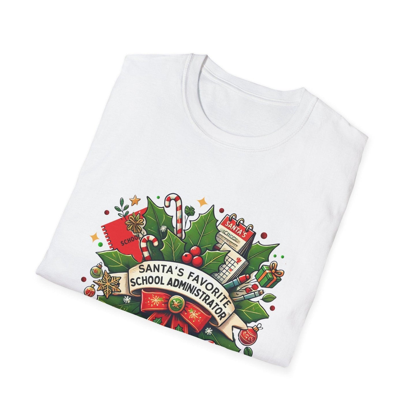 Santa's Favorite School Administrator Unisex Tee 🍎🎅 - Whippie's