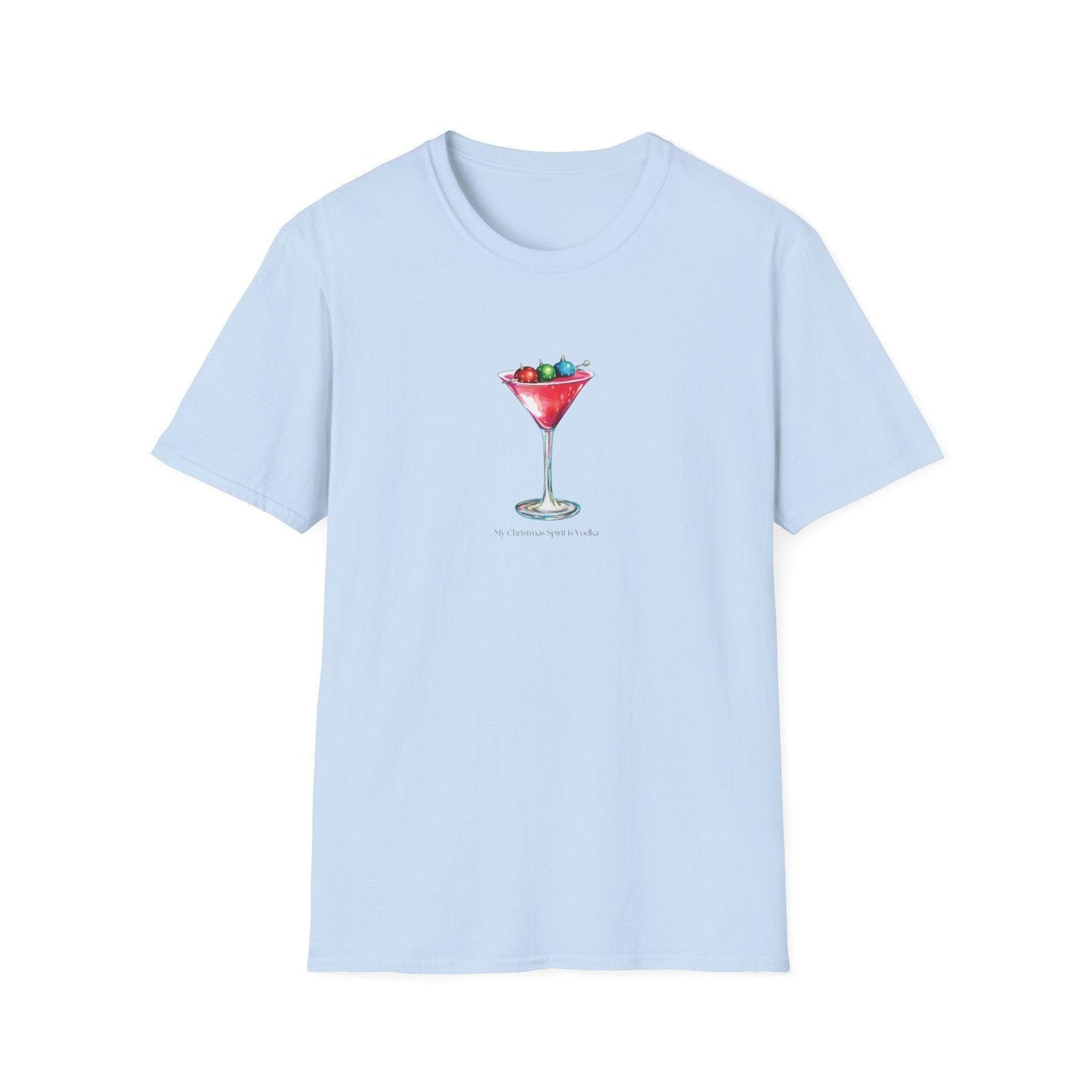 My Christmas Spirit is Vodka 🍸🎄 - Unisex Softstyle T-shirt - Whippie's