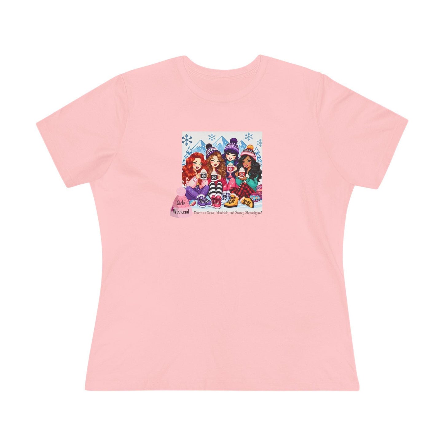 Girls Weekend Cheers to Cocoa, Friendship, and Snowy Shenanigans! - Women's Softstyle Tee - Whippie's