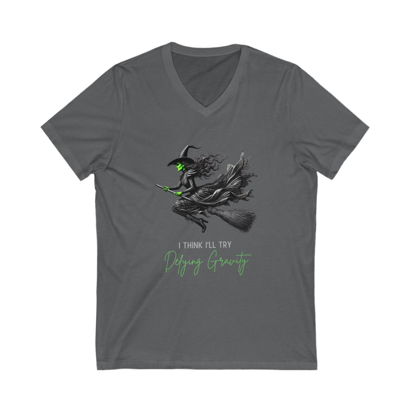 Wicked - I Think I'll Try Defying Gravity - V-neck T-shirt - Whippie's