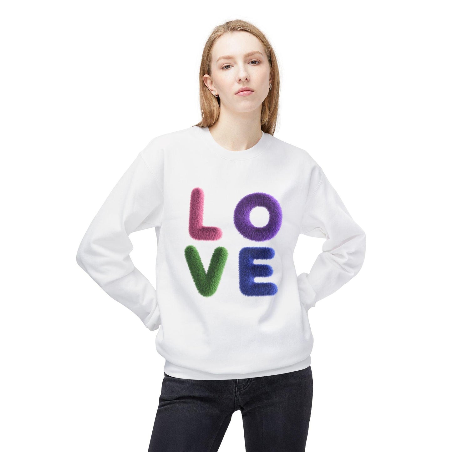 Fuzzy Love - Unisex Fleece Sweatshirt - Spread the Love ❤️ - Whippie's